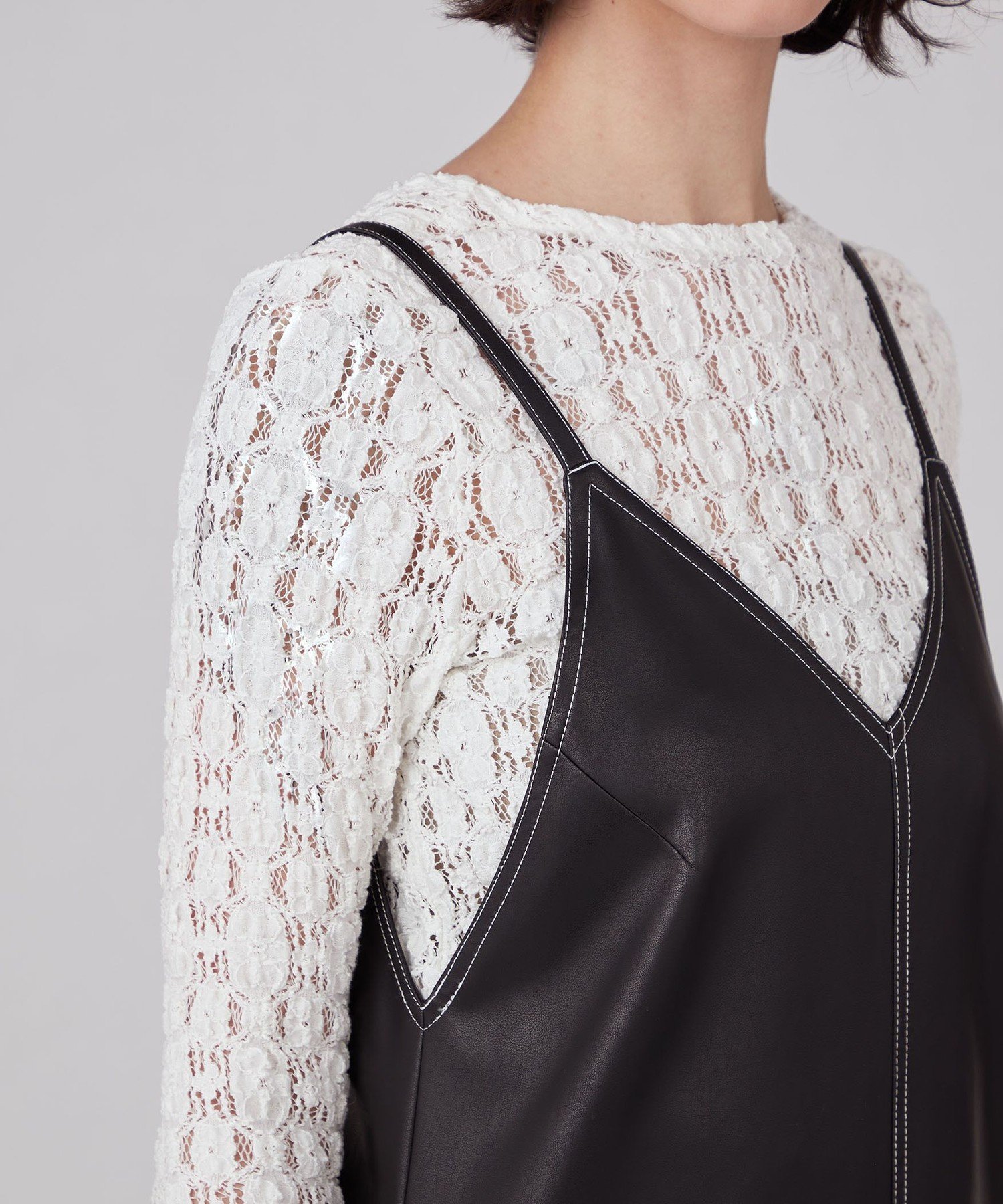 TOMORROWLAND｜レザーライク キャソールワンピース | Rakuten Fashion