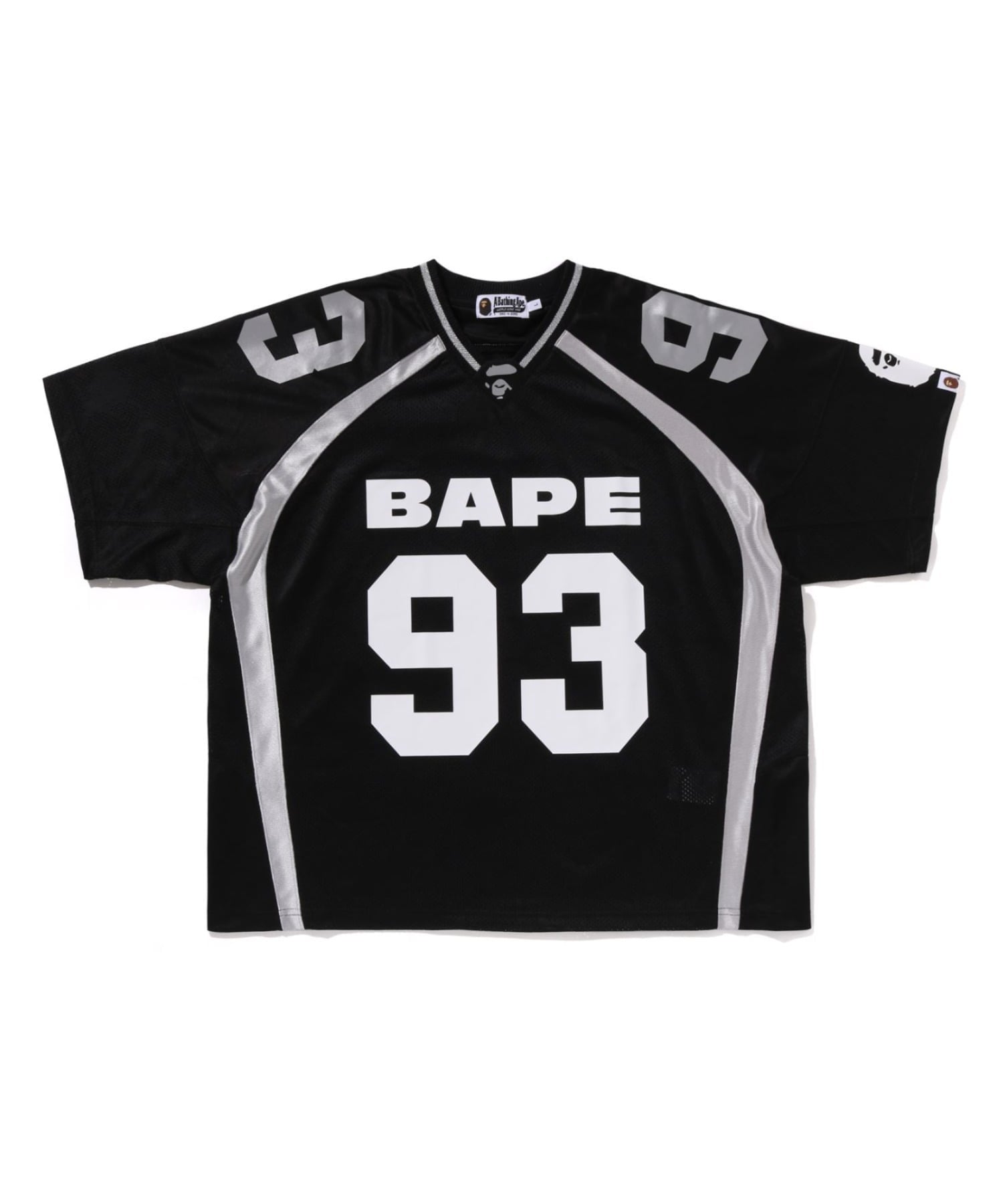 A BATHING APE｜LINE CAMO JACQUARD RELAXED FIT FOOTBALL JERSEY