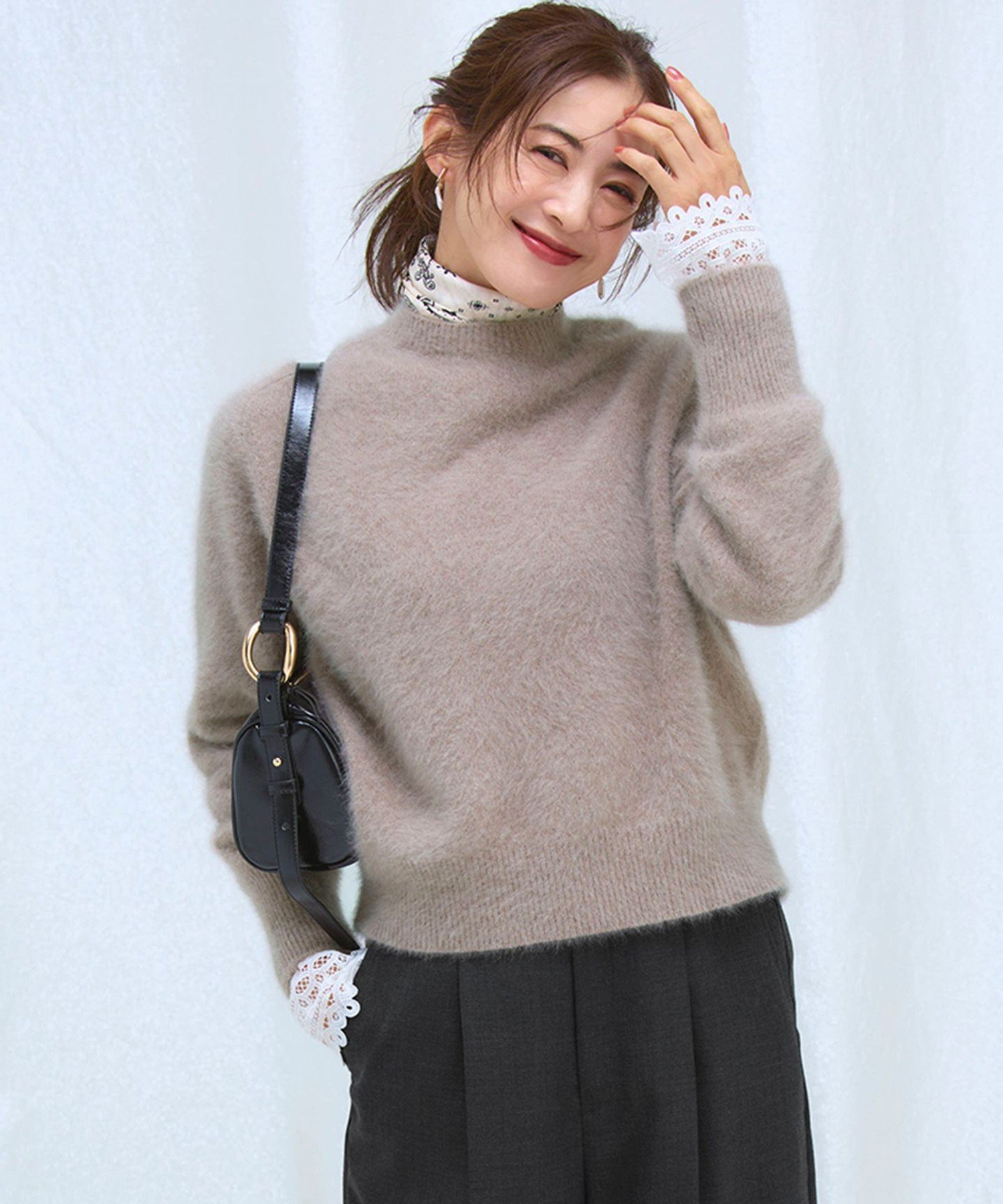 23区｜フォックスカシミヤファー ショート丈 ニット | Rakuten Fashion