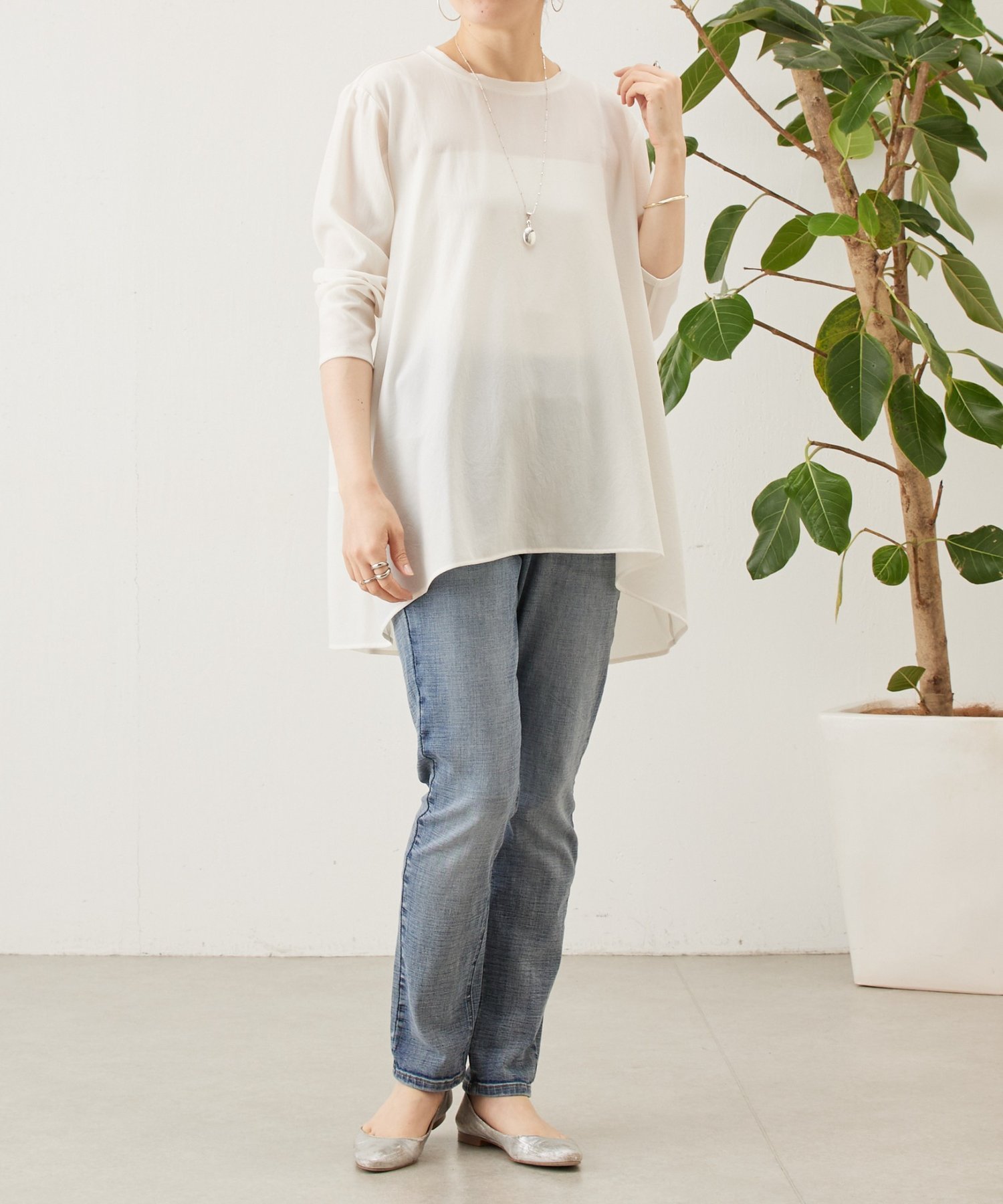 BEARDSLEY｜《LIVETART》後ろドレープ Tブラウス | Rakuten Fashion