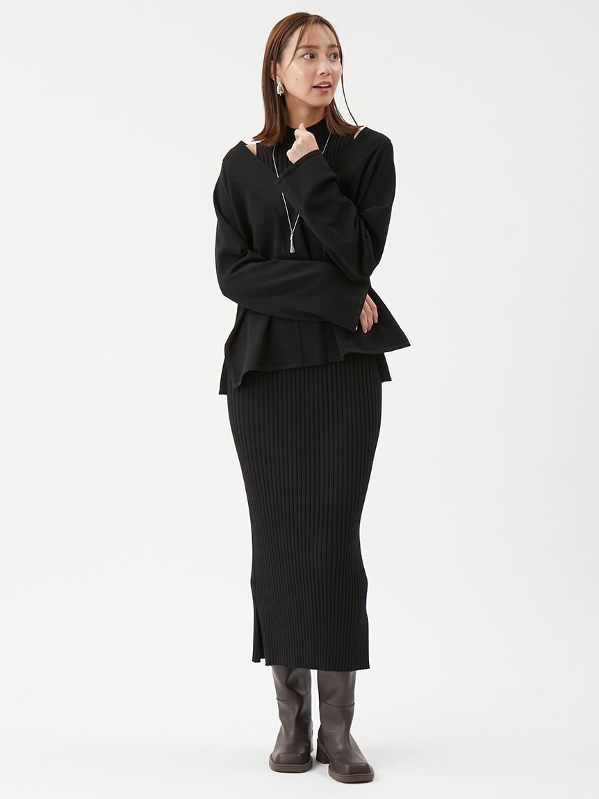Mila Owen｜両得レイヤードニットワンピ | Rakuten Fashion(楽天