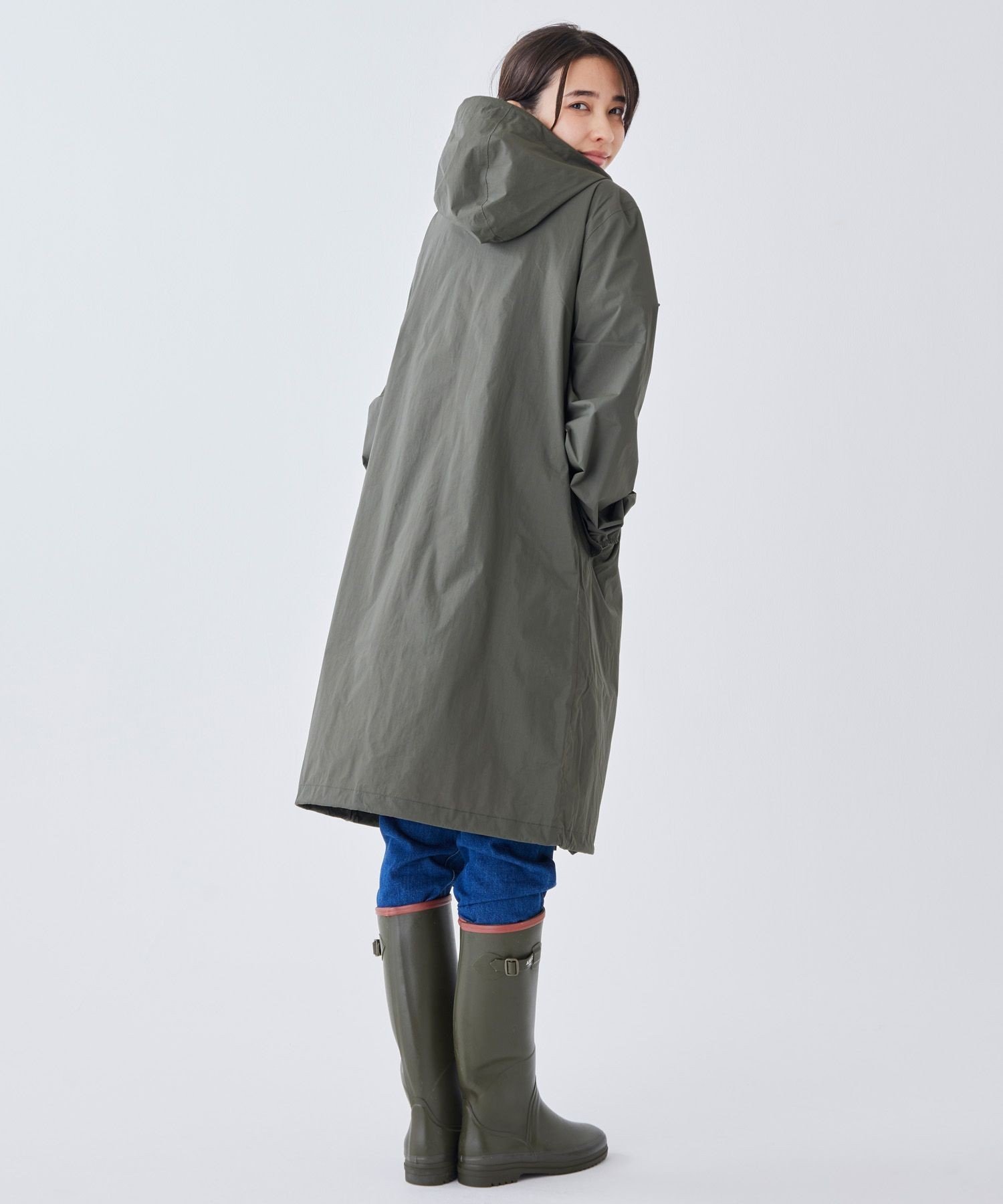 AIGLE｜透湿防水 パッカブルロングフーデッドジャケット | Rakuten