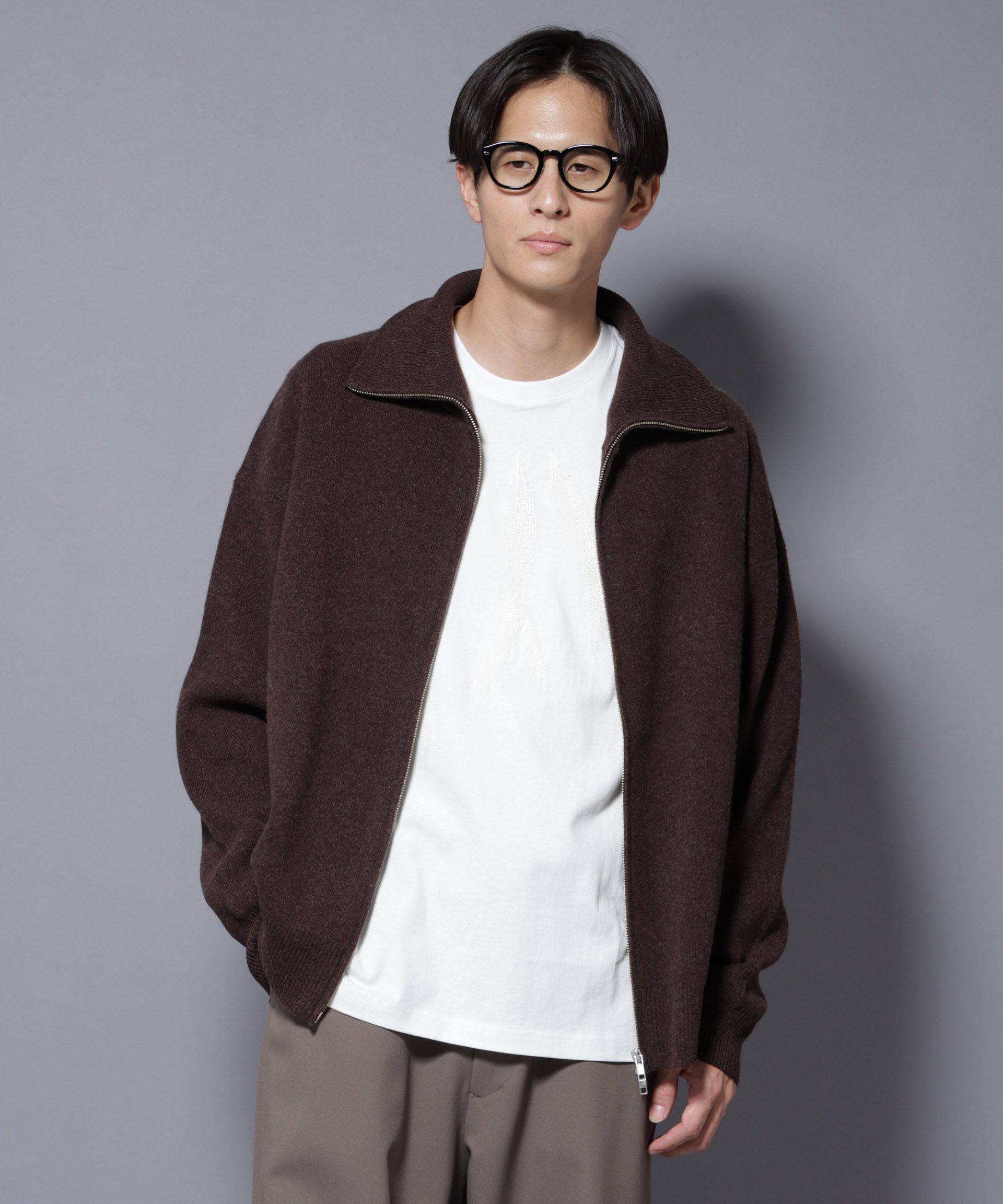 NANO universe｜ウールカシミヤドライバーズニット | Rakuten Fashion