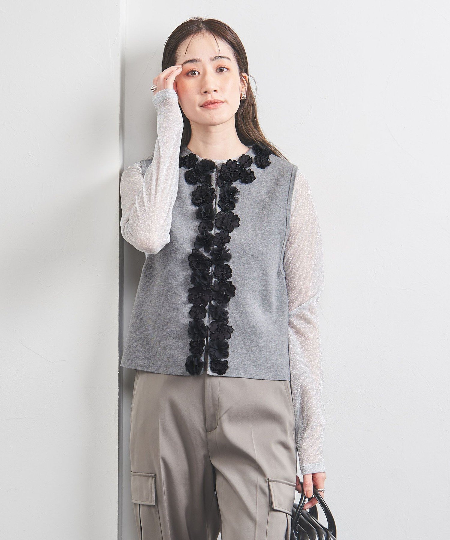UNITED ARROWS LTD. OUTLET｜3D フラワーモチーフ ニットベスト