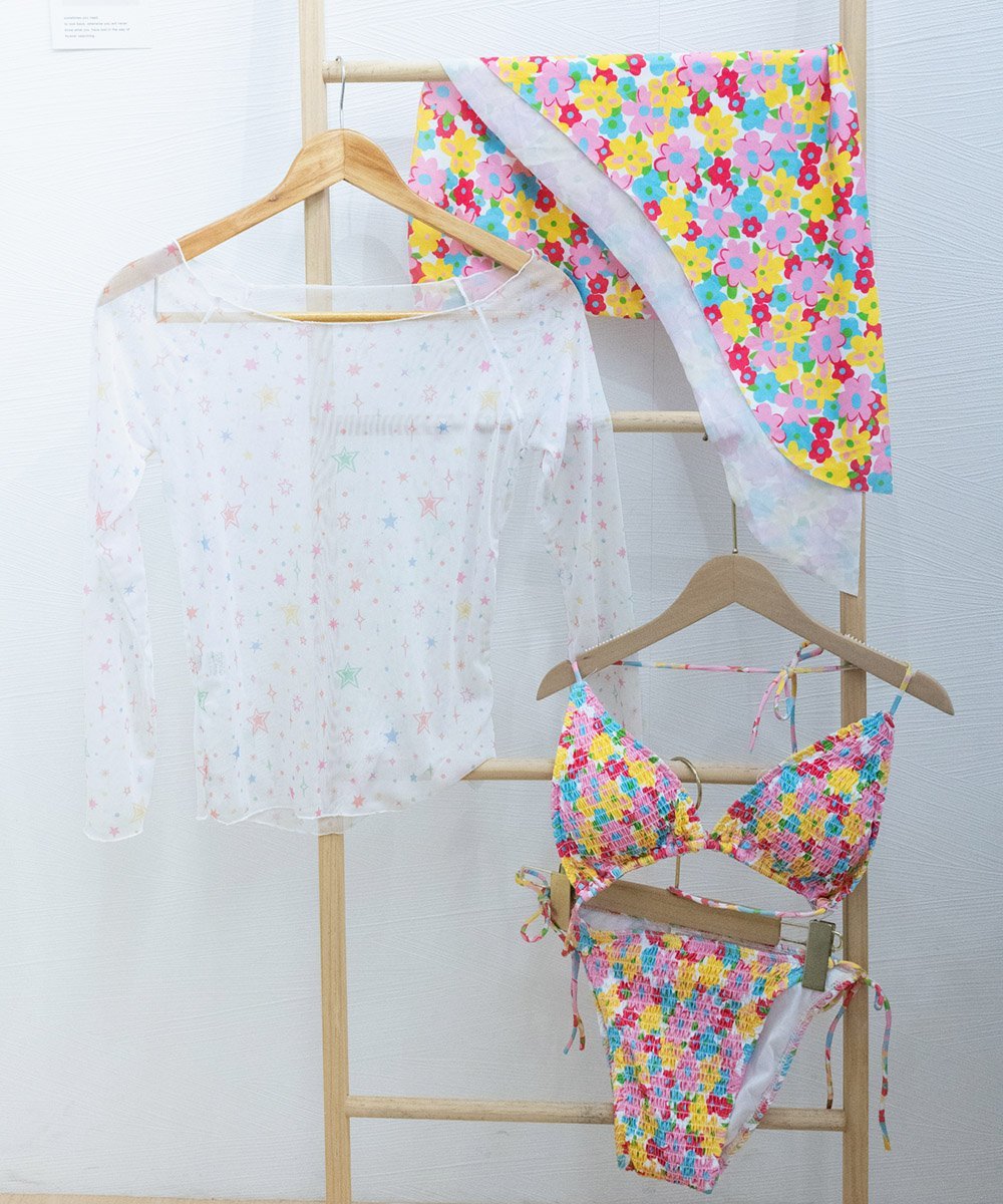 miniministore｜花柄 ビキニ 4点セット セパレート水着 | Rakuten
