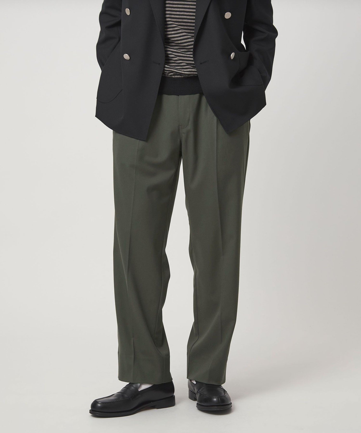 Dickies × green label TR プリーツワイドテーパードパンツ 別注】＜Dickies＞GLR TR 1プリーツ ワイドテーパード パンツ