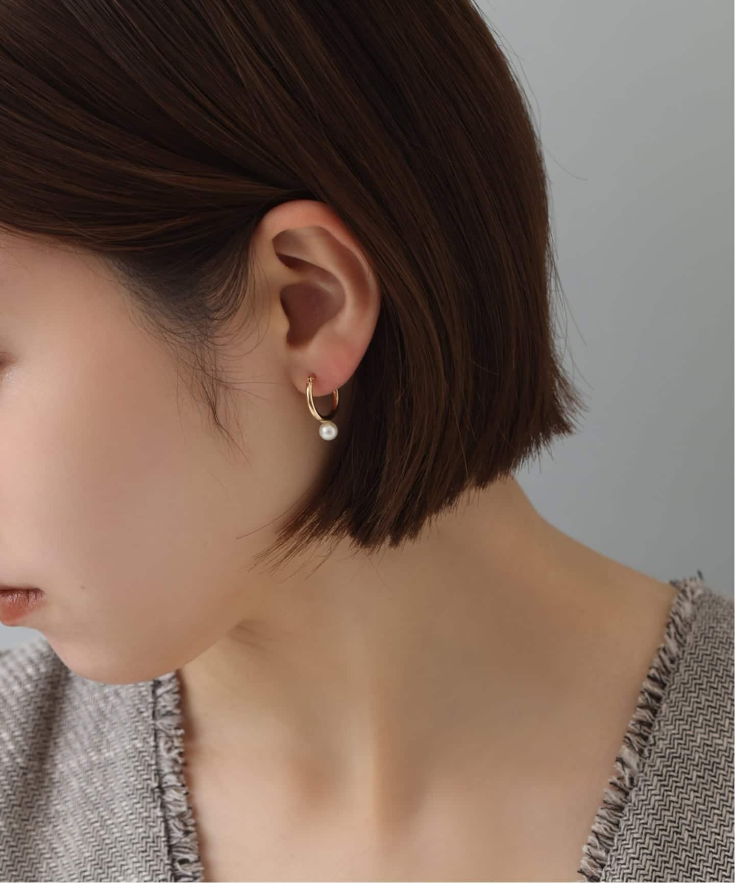 Spick & Span｜《WEB限定》パールフープピアスL K10(両耳) | Rakuten