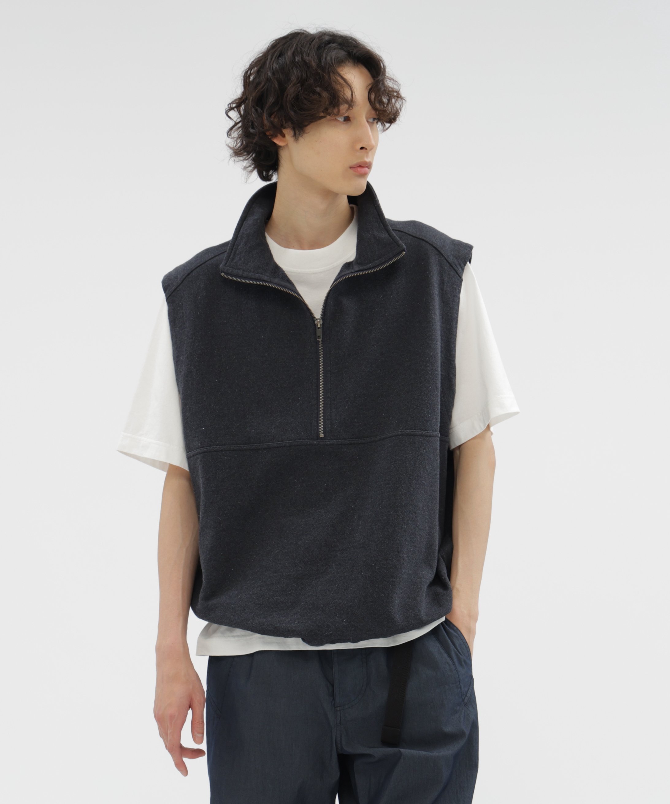MARGARET HOWELL｜RECYCLED DENIM LOOPBACK JERSEY TOP | Rakuten