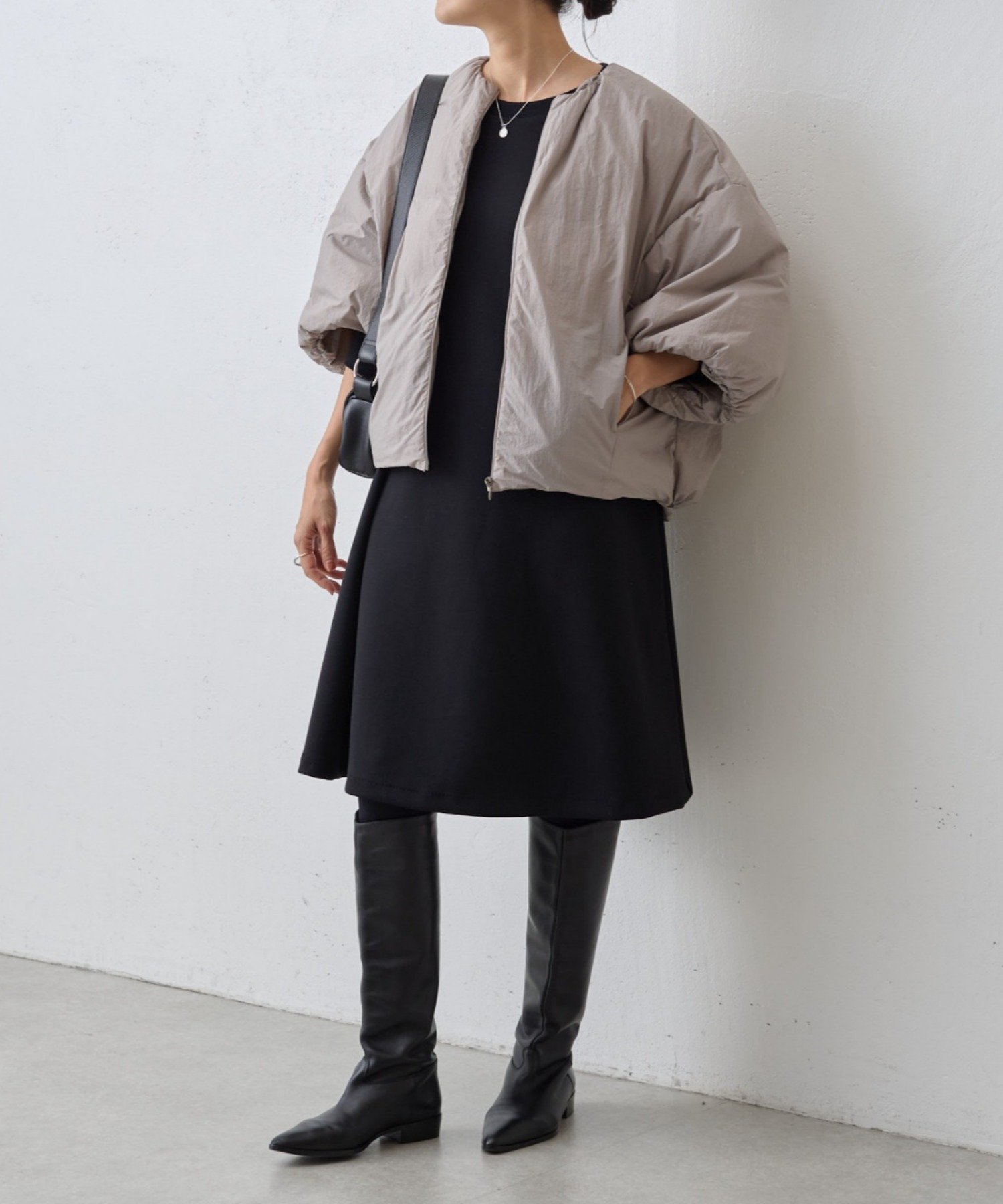 BEARDSLEY｜袖パフダンボールワンピース | Rakuten Fashion(楽天