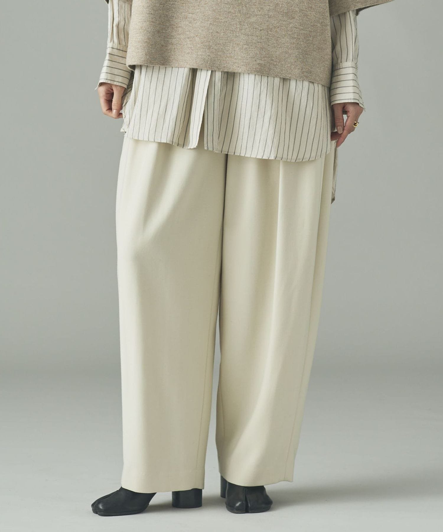 Curensology｜ダブルクロスツータックパンツ | Rakuten Fashion(楽天