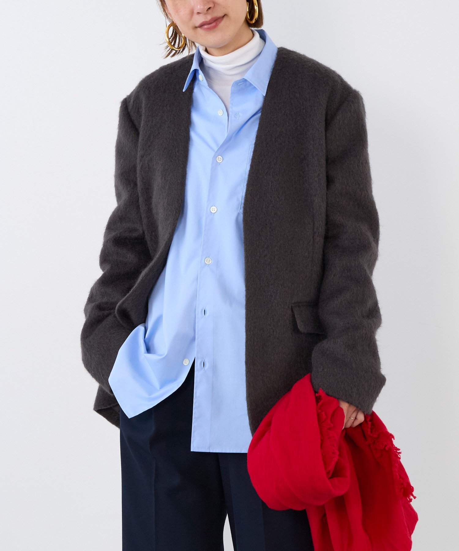 MICA＆DEAL｜シャギーノーカラージャケット | Rakuten Fashion(楽天