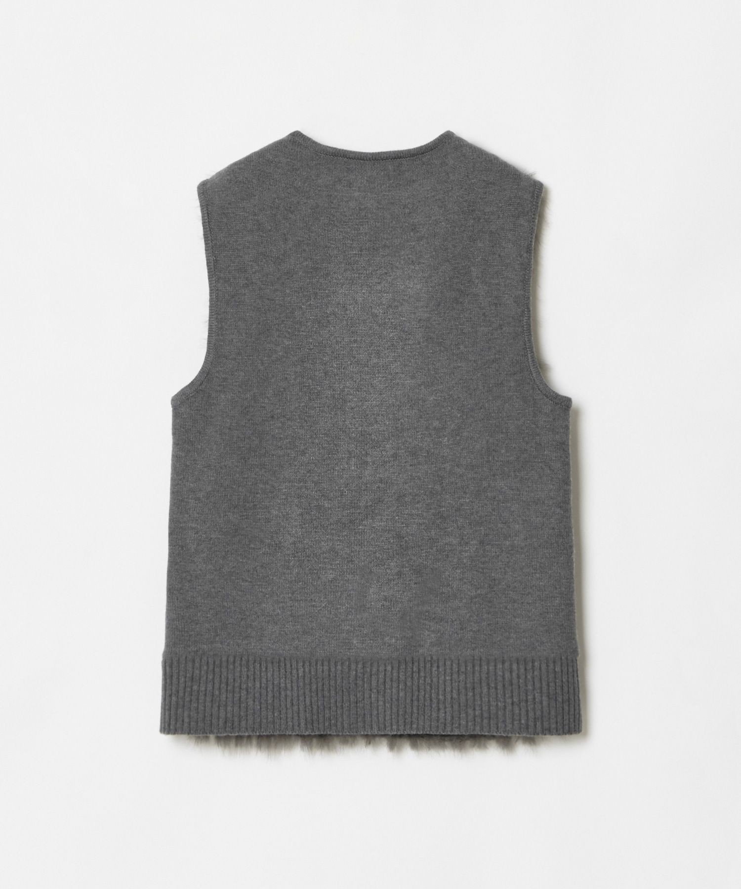 allureville｜ジャガードフェイクファーコンビニットジレ | Rakuten
