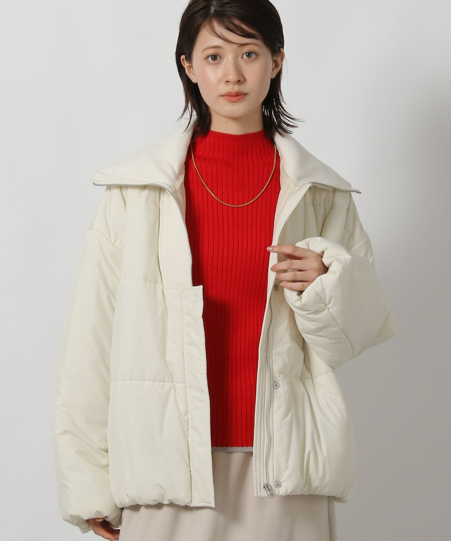 LAKOLE｜ハーフZIP風中綿ブルゾン | Rakuten Fashion(楽天ファッション