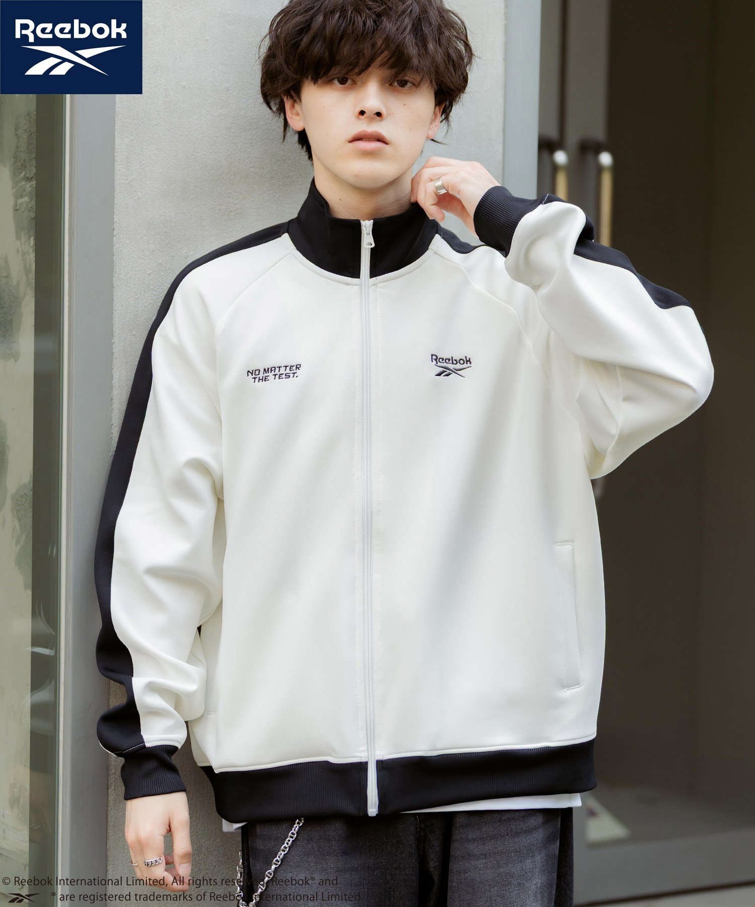 Rocky Monroe｜Reebok オーバーサイズ袖ラインポンチトラックブルゾン
