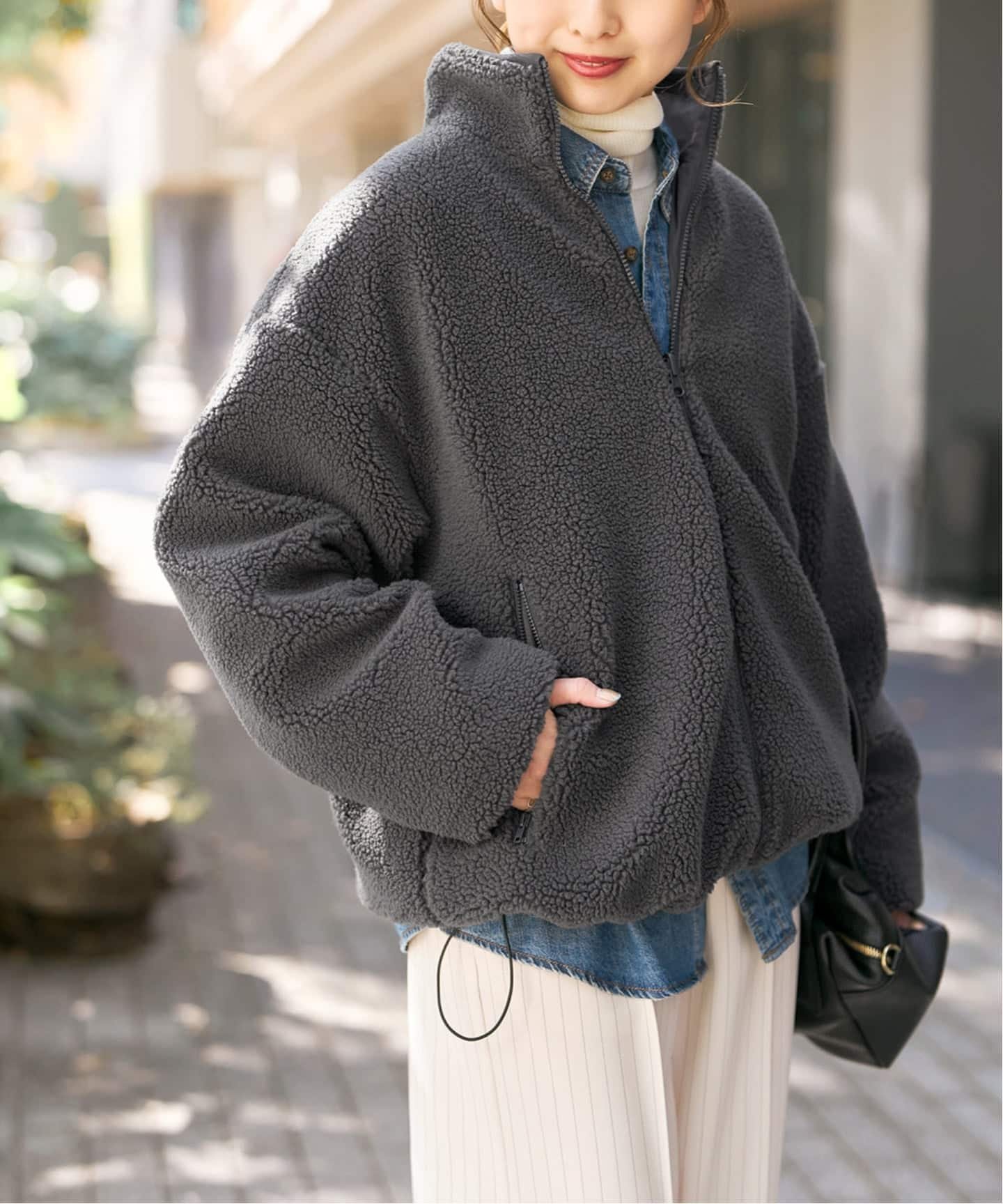 Spick & Span｜《WEB限定カラー有り》リバーシブルボアブルゾン