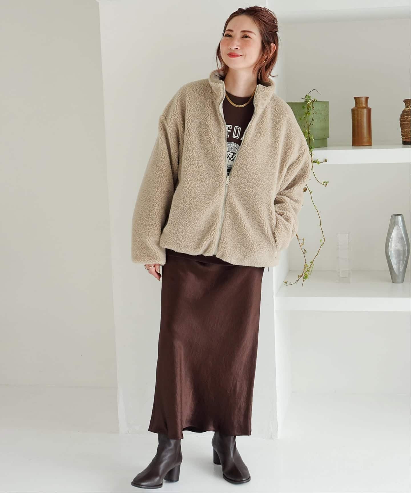 Spick & Span｜《WEB限定カラー有り》リバーシブルボアブルゾン