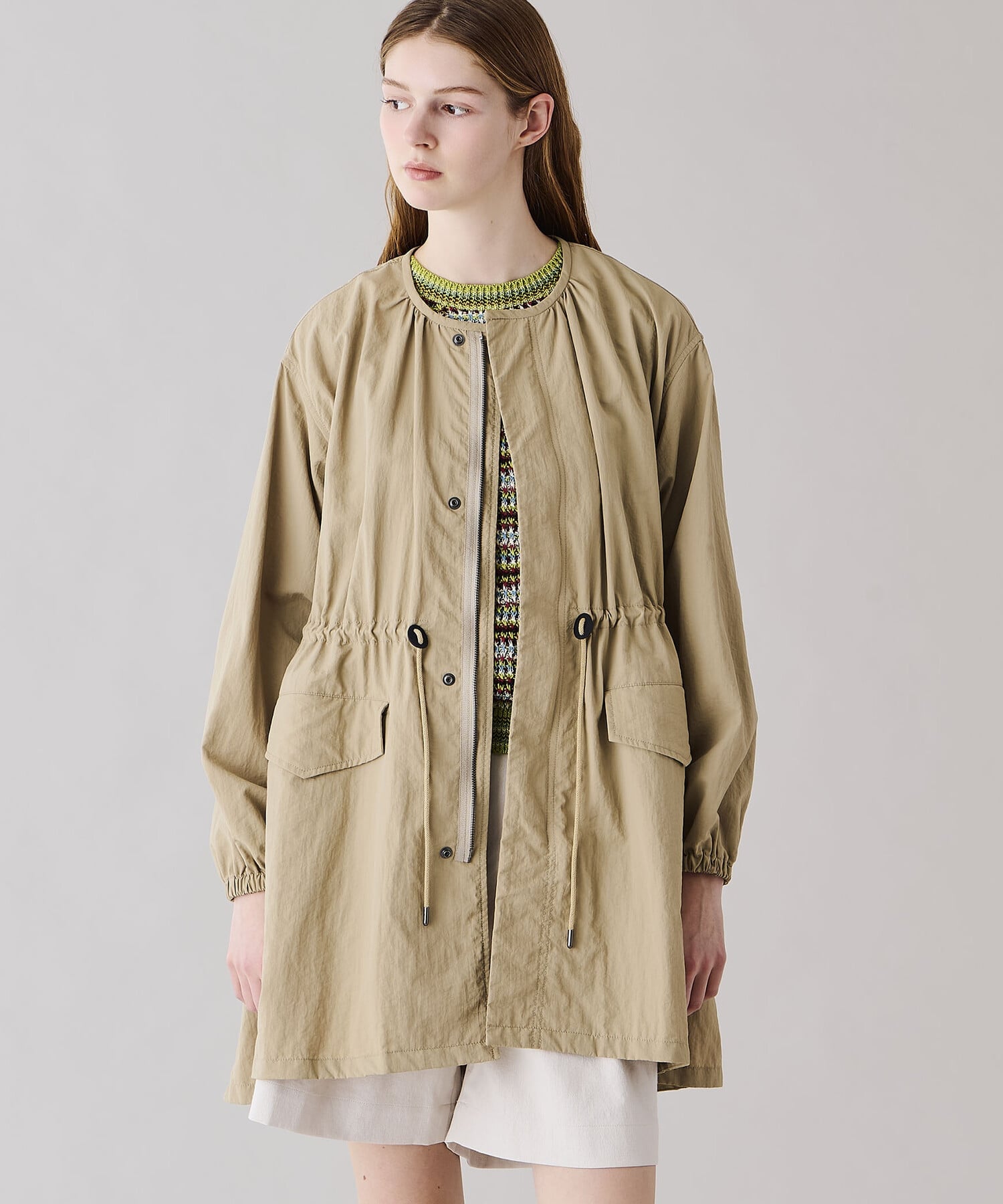 Bshop｜LE GLAZIK | ナイロン ノーカラーコート WOMEN | Rakuten