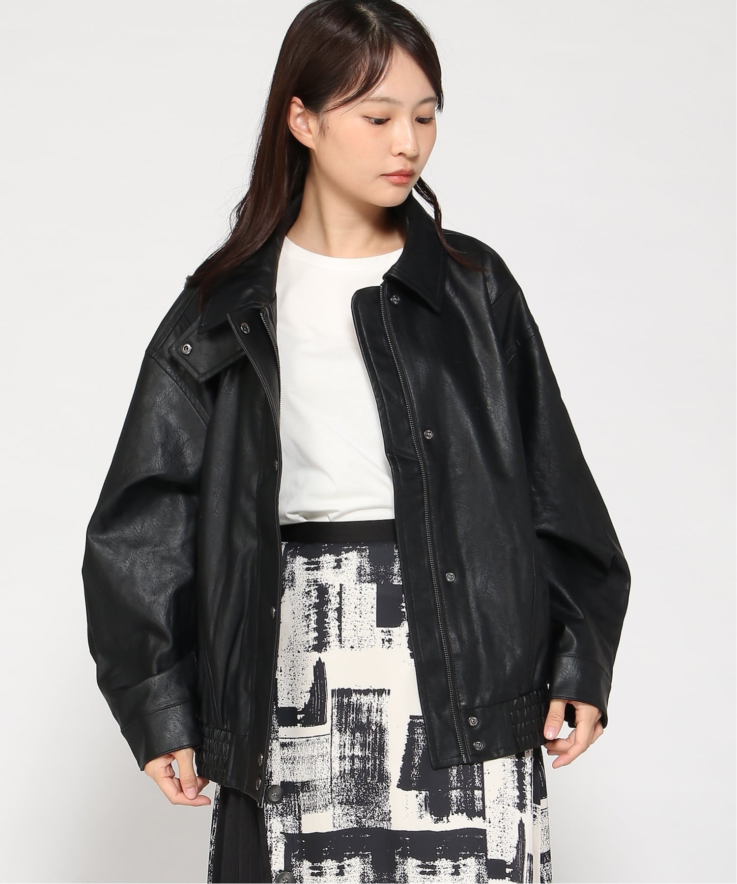 GAP｜(W)オーバーサイズ ヴィーガンレザージャケット | Rakuten