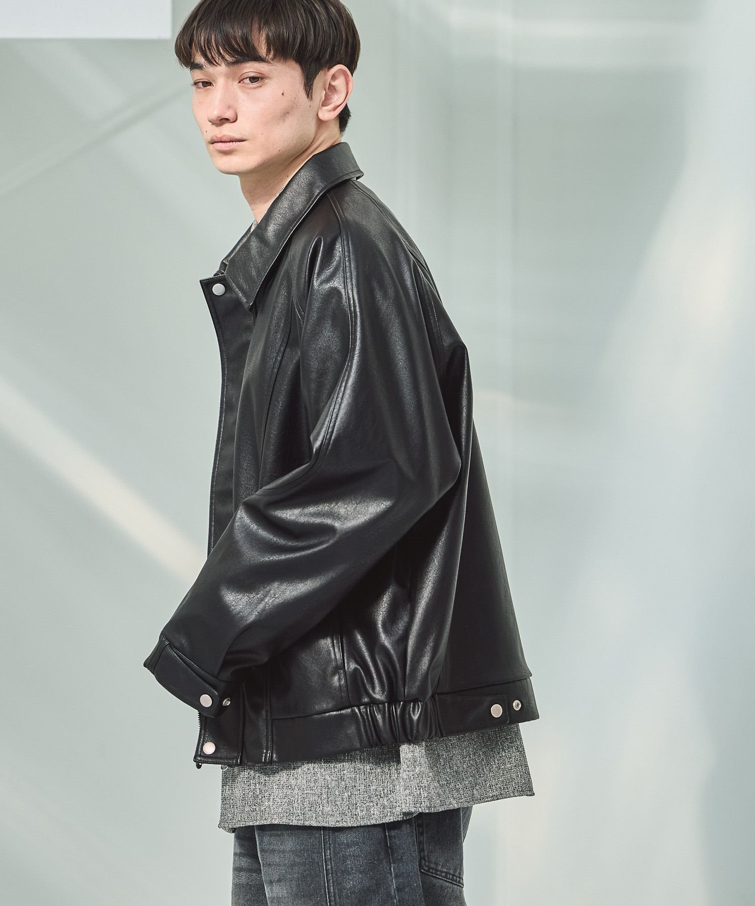 LAKOLE｜シングルPUレザーブルゾン | Rakuten Fashion(楽天
