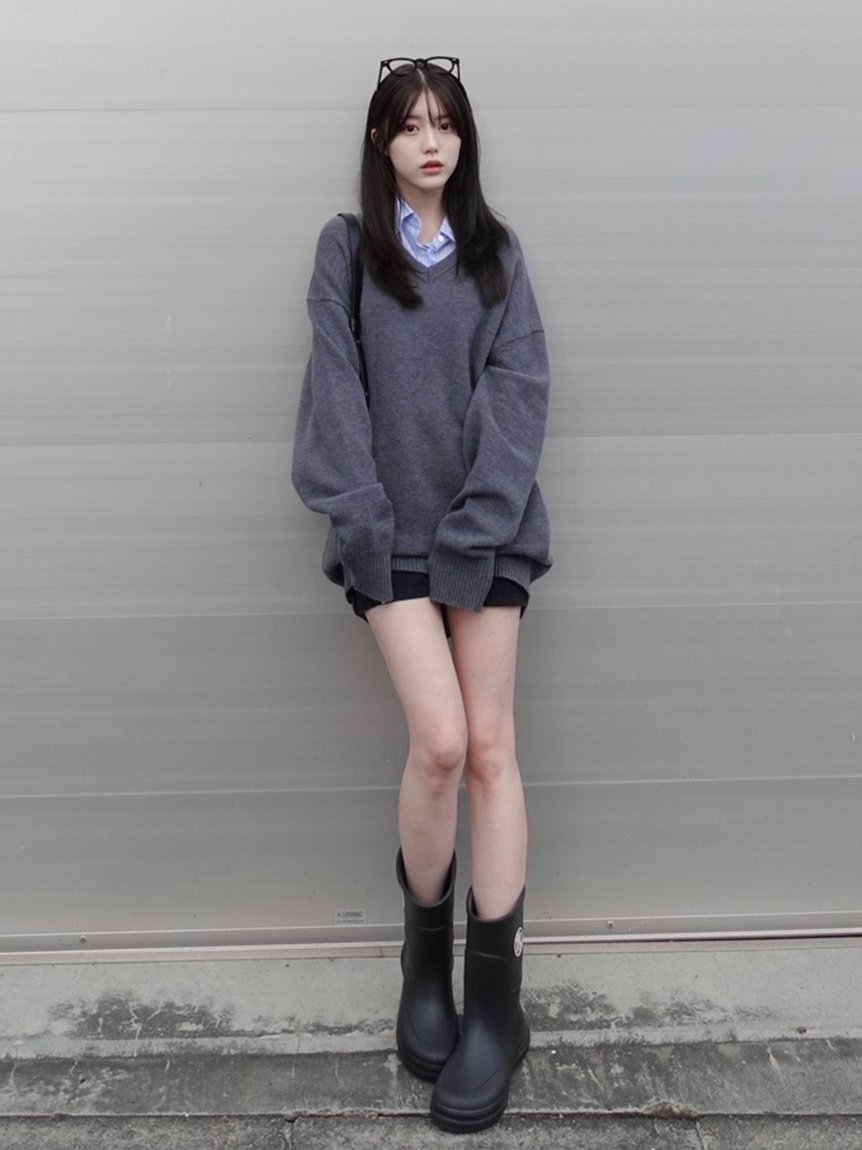 FRAY I.D｜レイヤードシャツカラーウールワンピース | Rakuten Fashion