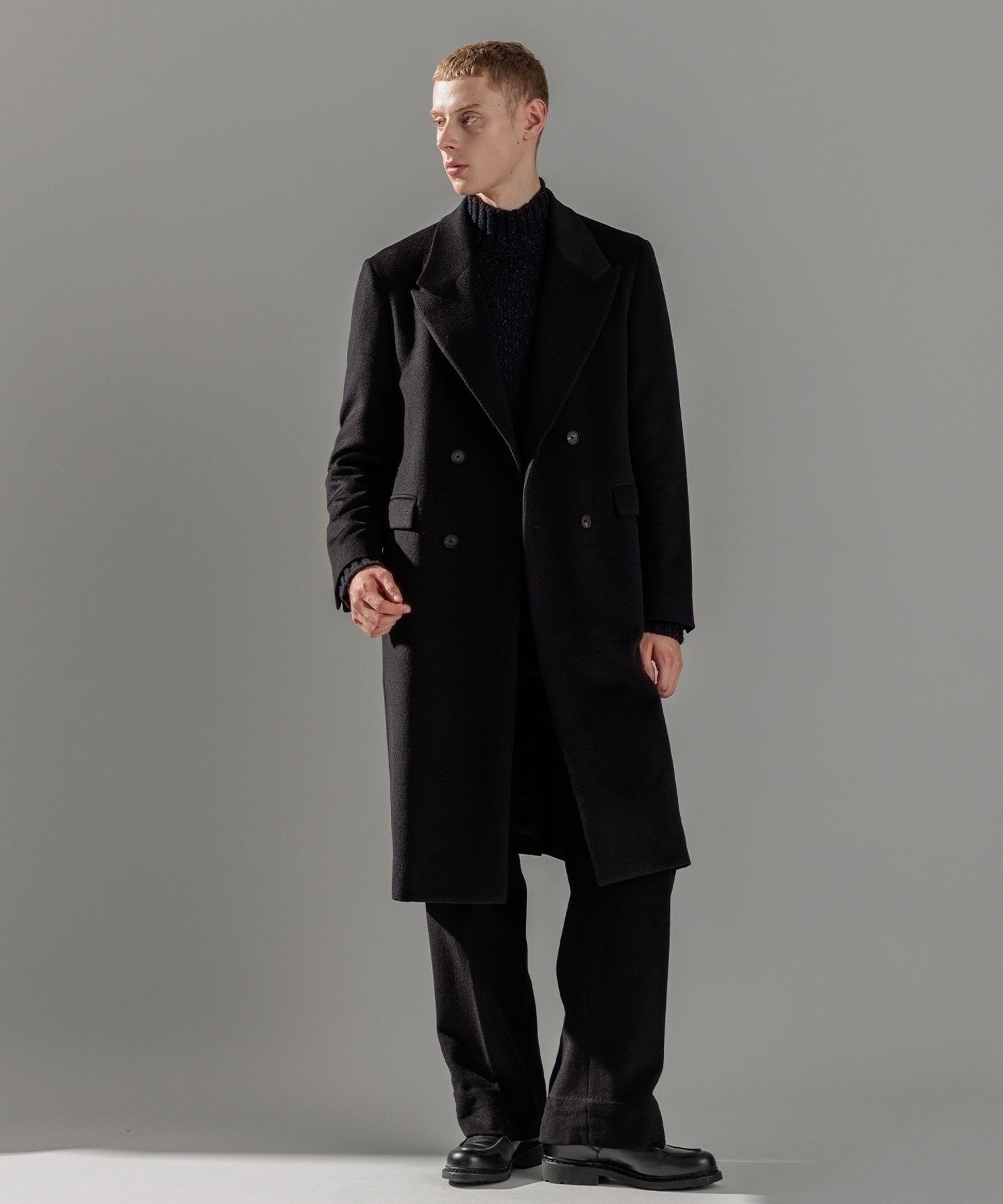 JOSEPH HOMME｜【WEB限定】グロッシーウール ダブルブレストチェスター