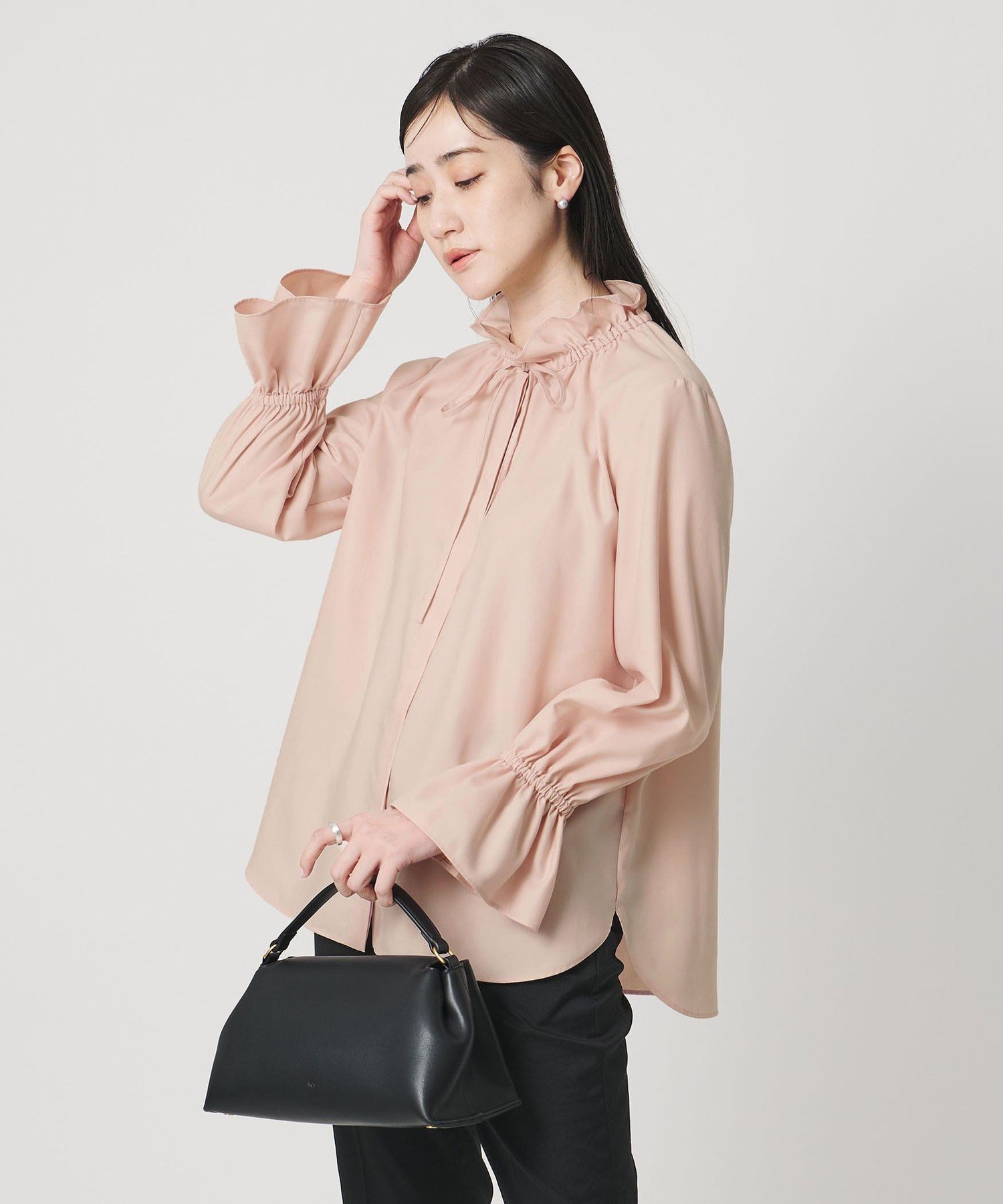 UNITED ARROWS フリルカラー フレアスリーブ ブラウス ユナイテッド
