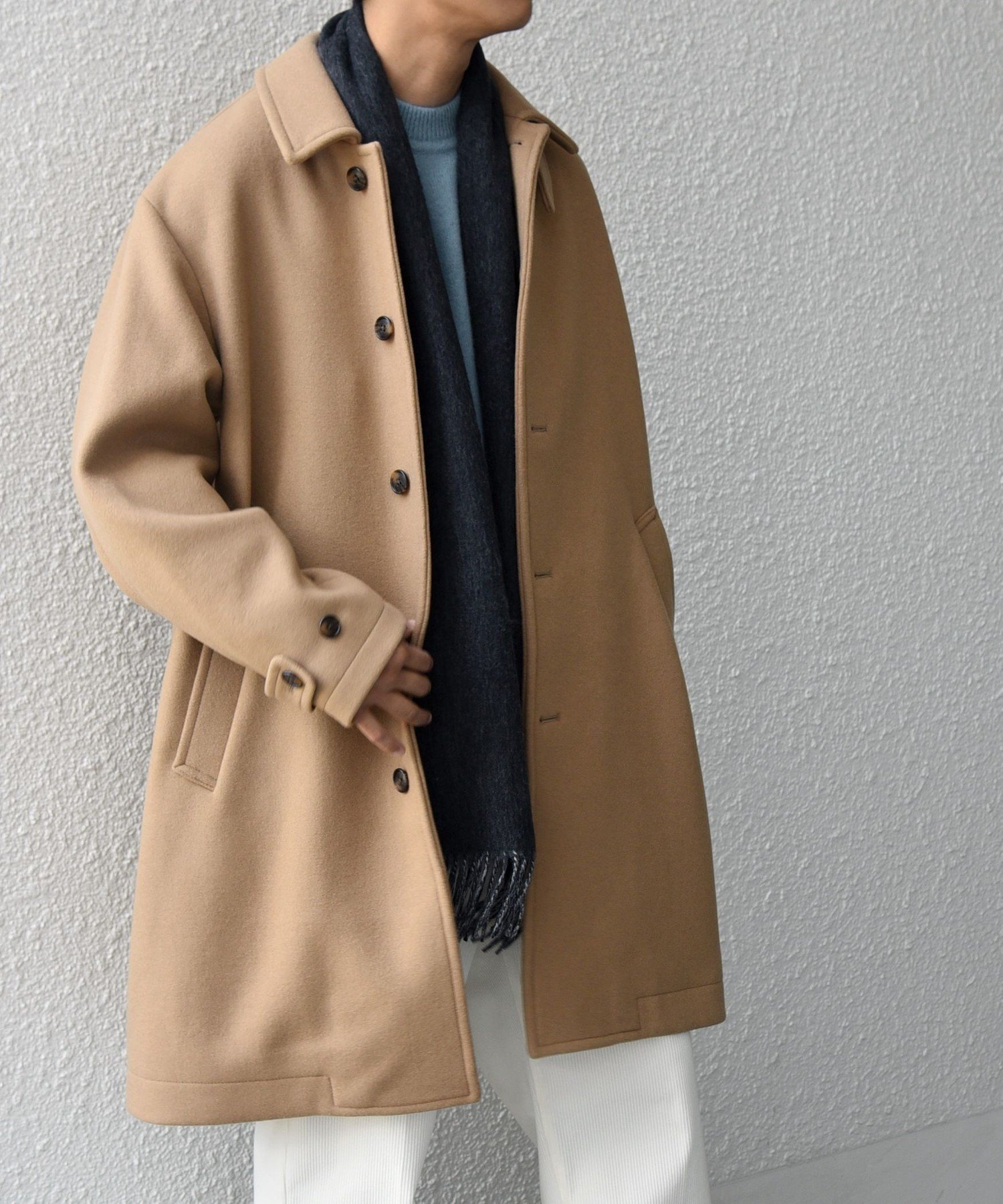 SHIPS｜SHIPS any: PURE WOOL MELTON ステンカラー コート 25AW