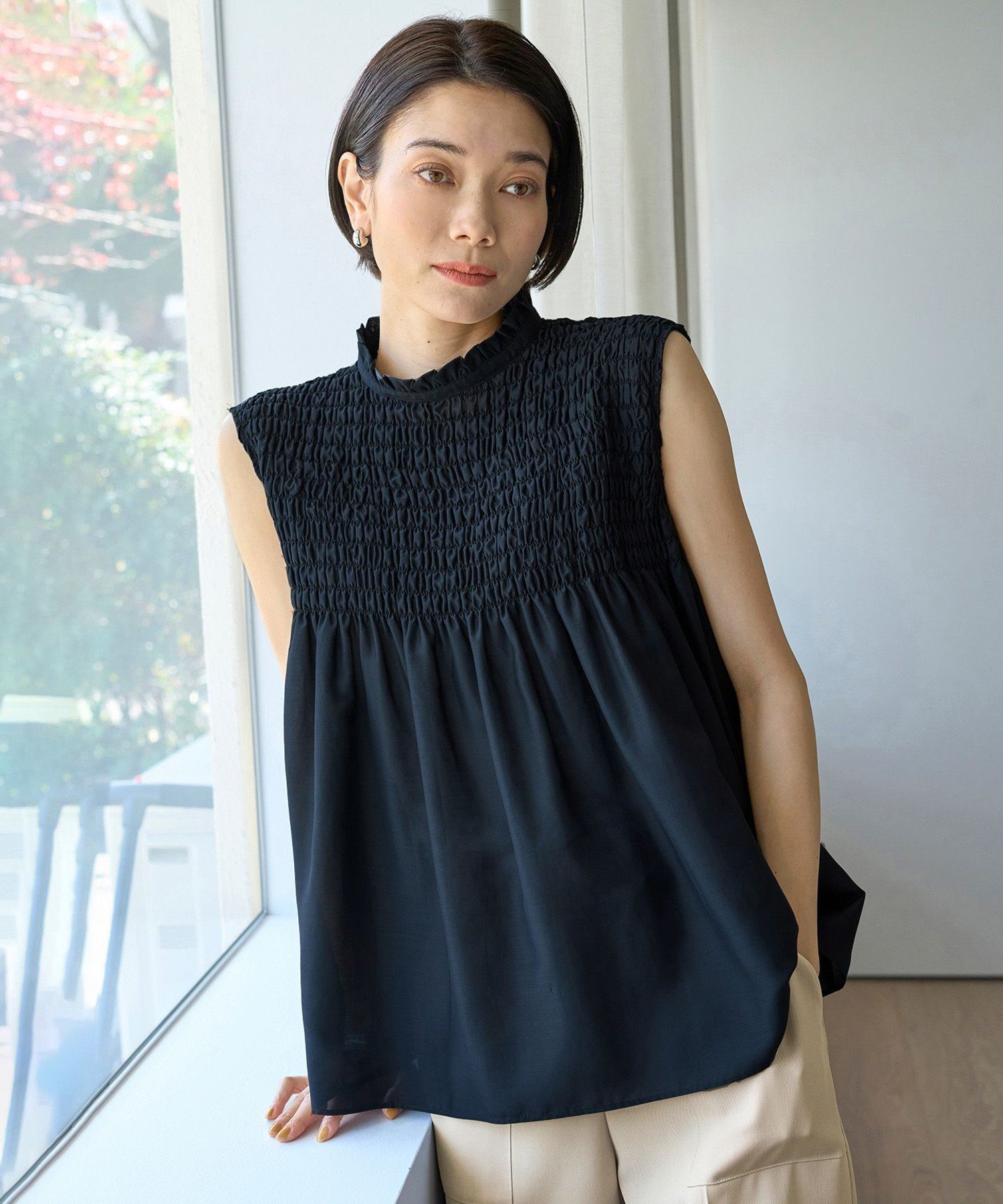 UNFILO｜【WEB限定】シアーシャーリングブラウス | Rakuten Fashion