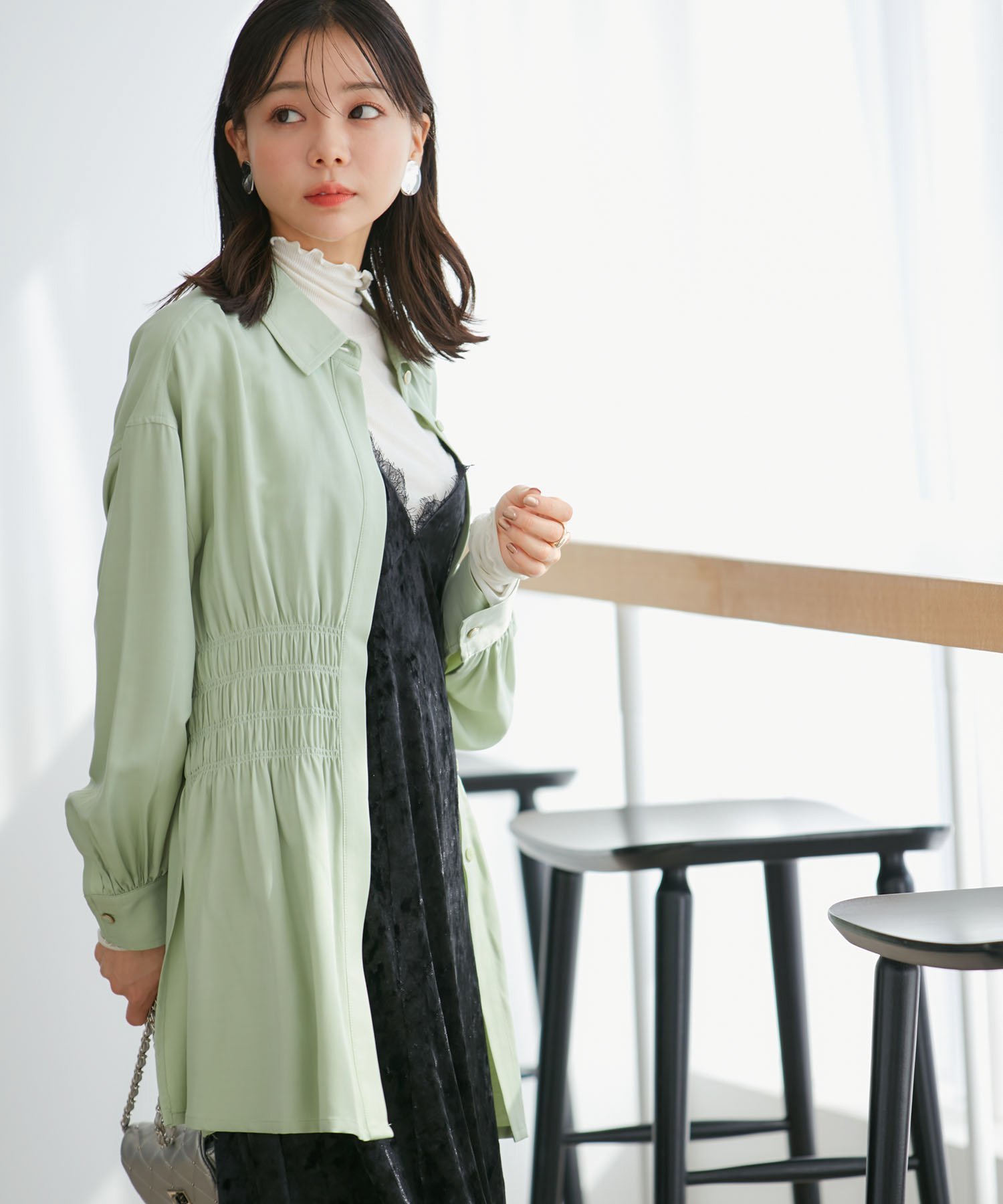 VIS｜【洗える】ウエストシャーリングブラウス | Rakuten Fashion(楽天