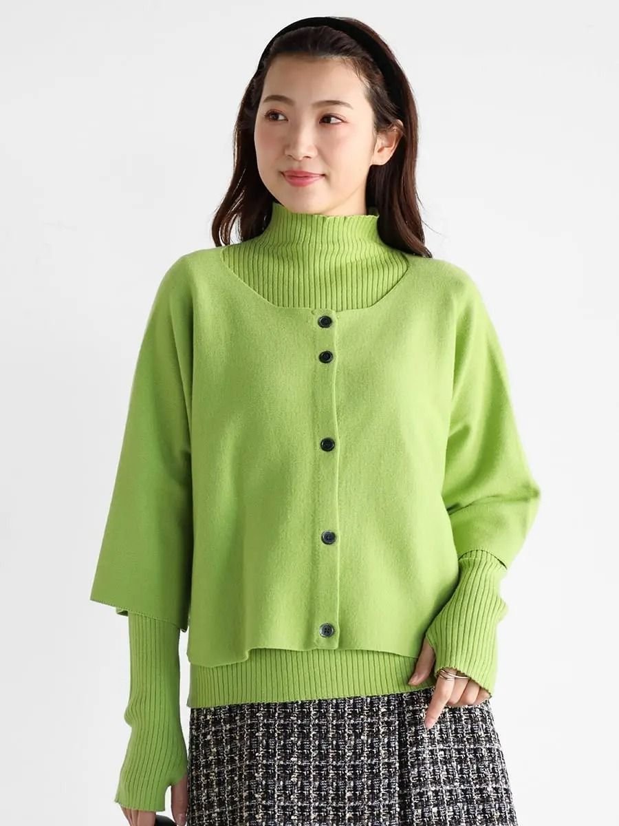 Vin｜ケープハイネックニットアンサンブル | Rakuten Fashion(楽天