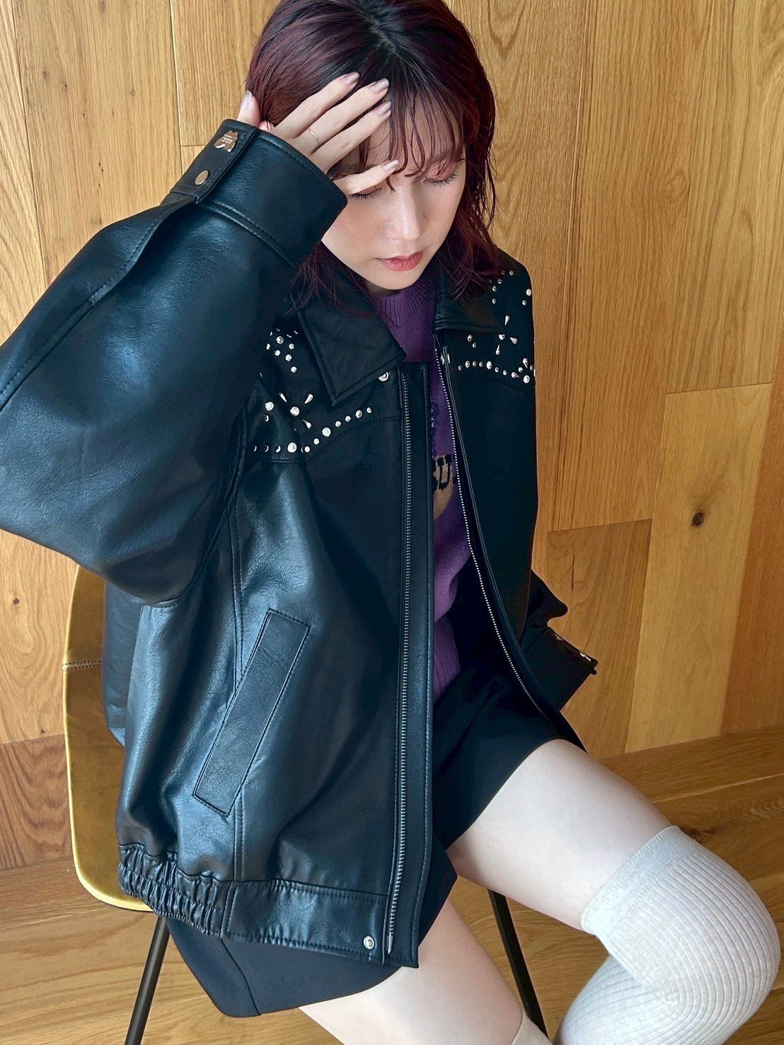 LILY BROWN｜【LILY BROWN ×ANNA SUI】バタフライスタッズブルゾン
