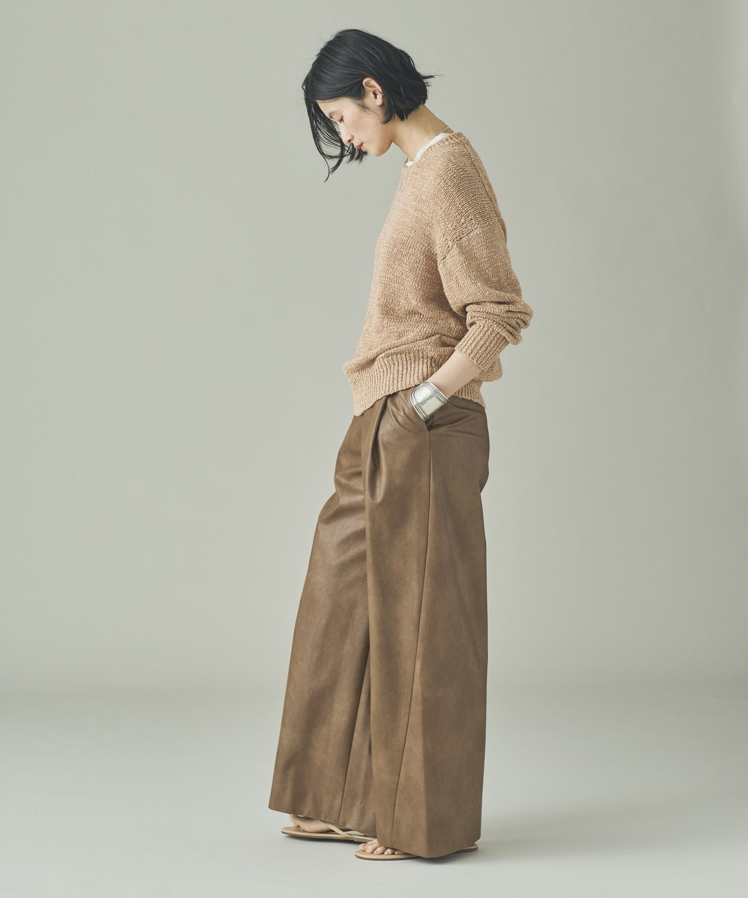 Curensology｜ヴィンテージフェイクレザーパンツ | Rakuten Fashion