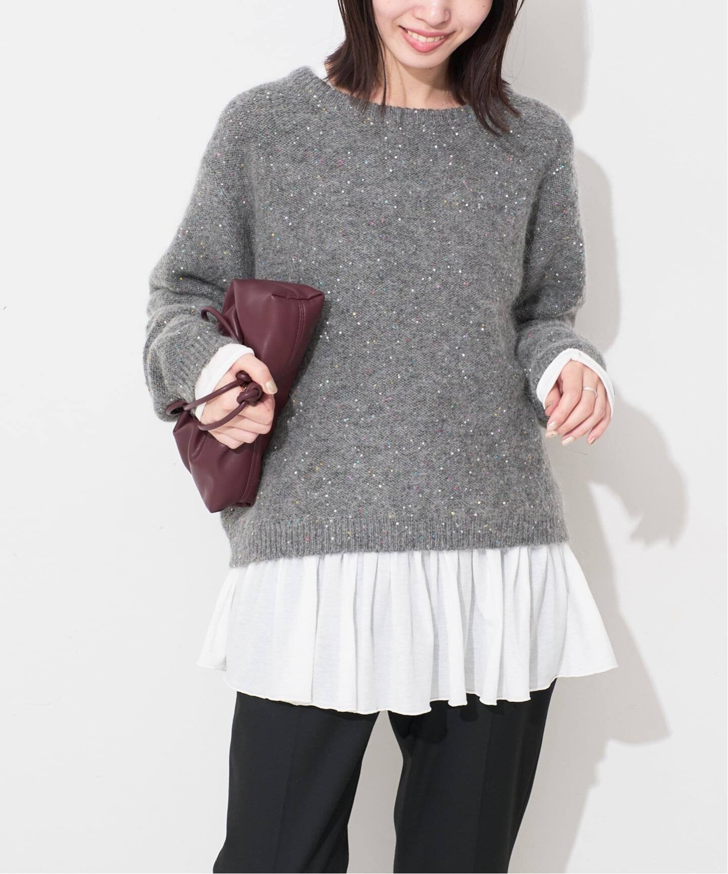SLOBE IENA｜《WEB限定/追加2》スパンコールニット | Rakuten Fashion