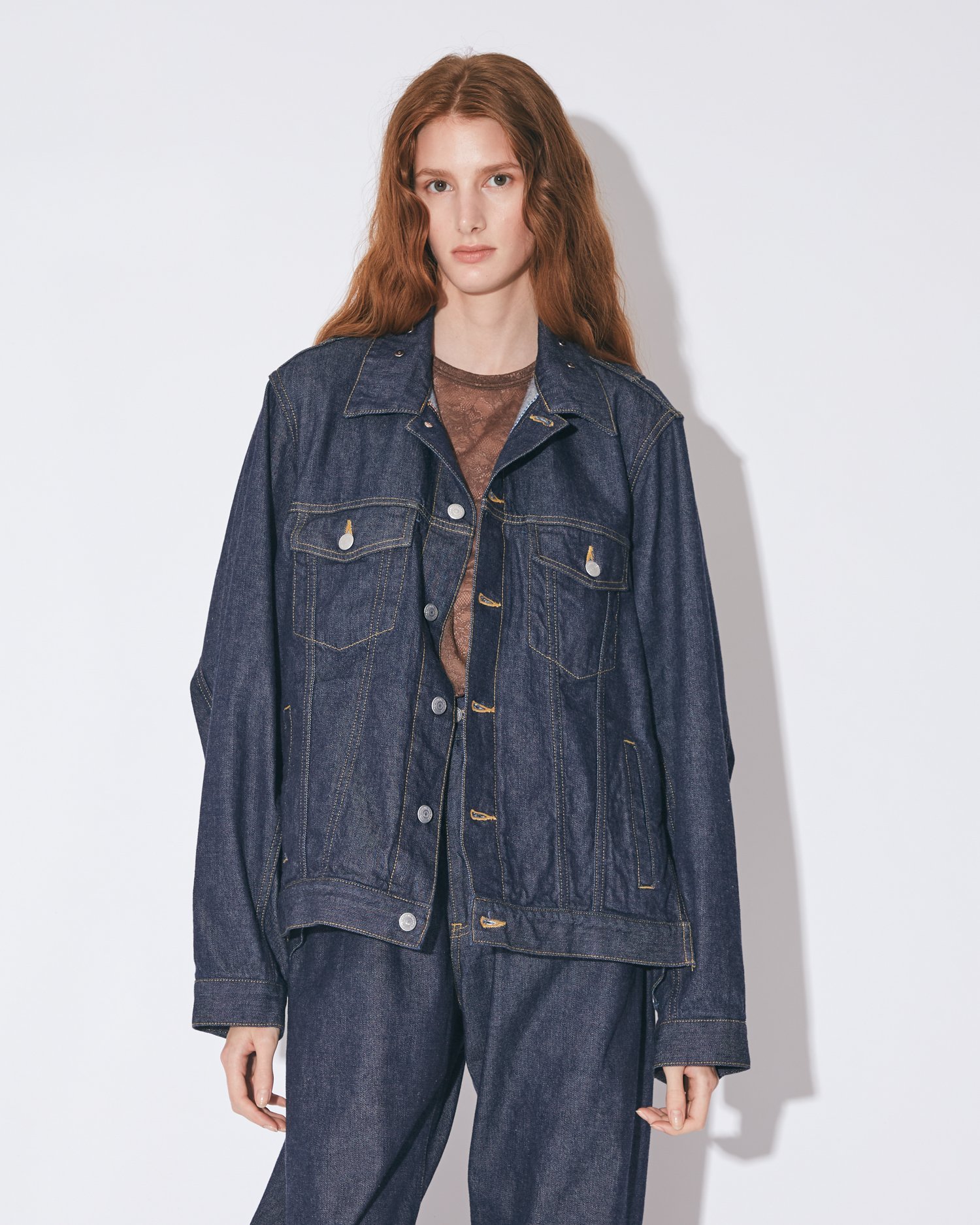 beautiful people｜double-end left hand twill denim blouson