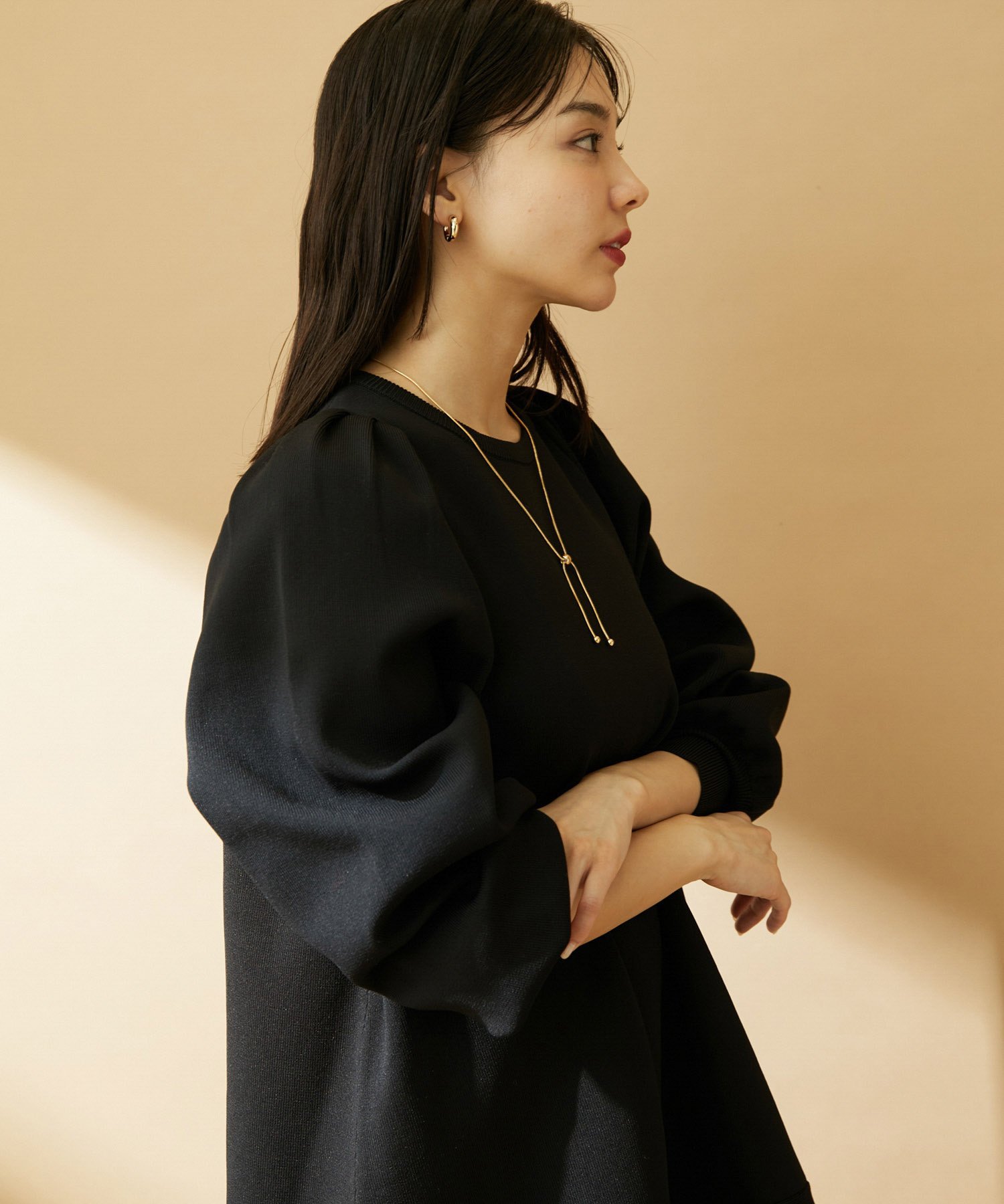 VIS｜パフスリーブ切り替えミニフレアワンピース | Rakuten Fashion