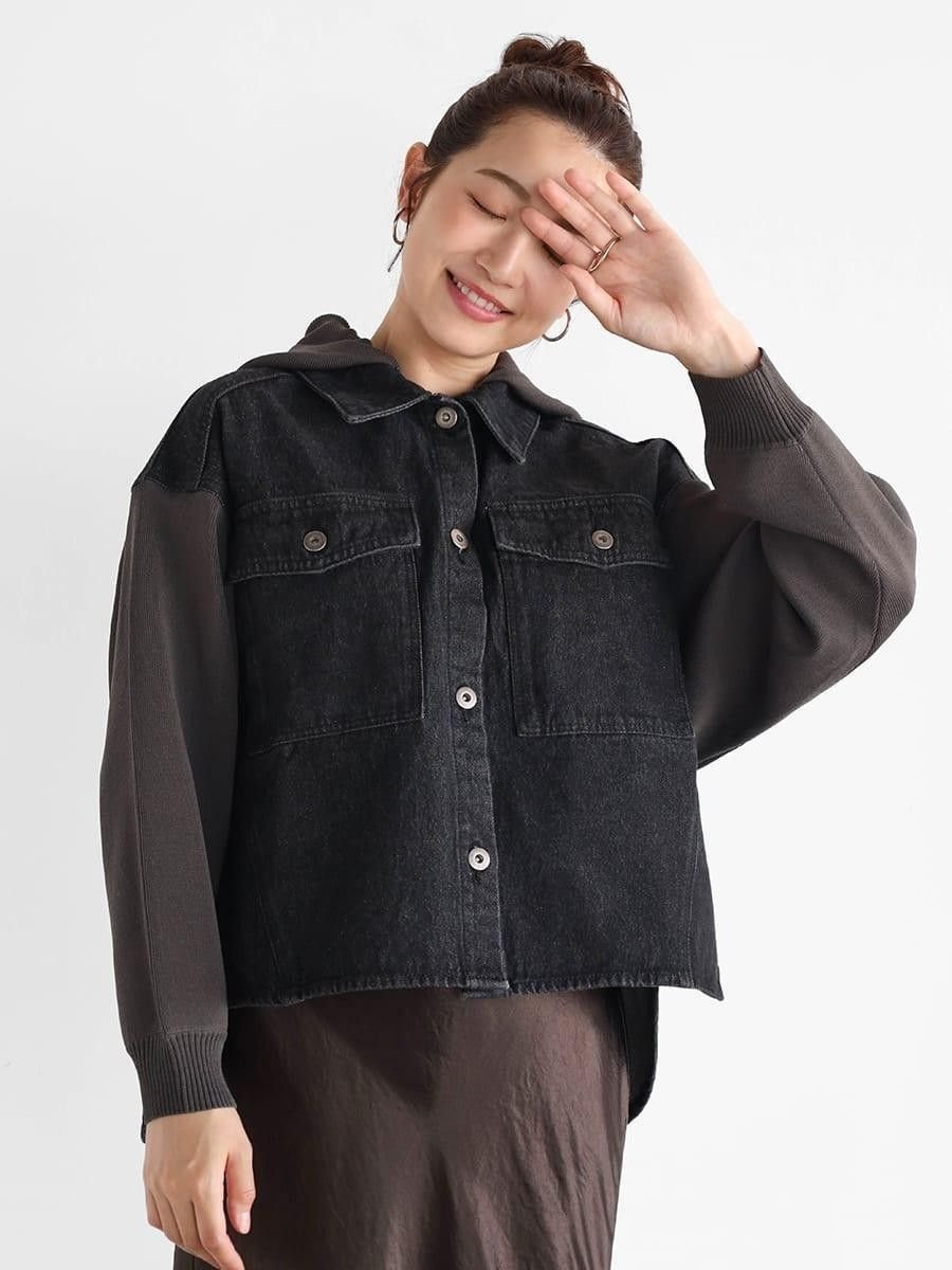 Vin｜ニットドッキングデニムジャケット | Rakuten Fashion(楽天