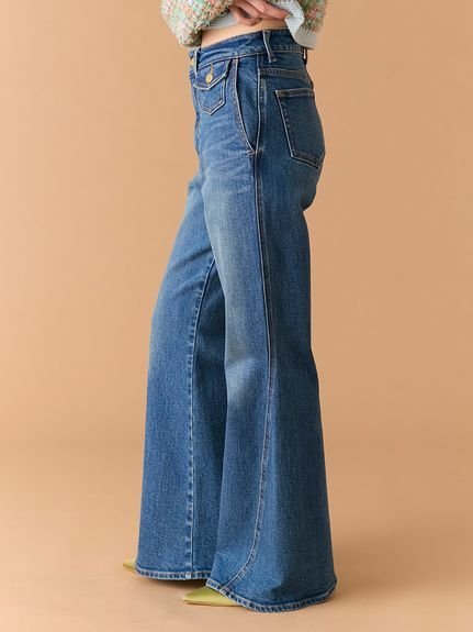 LILY BROWN｜【WEB限定00サイズ】ストレッチフレアデニムパンツ