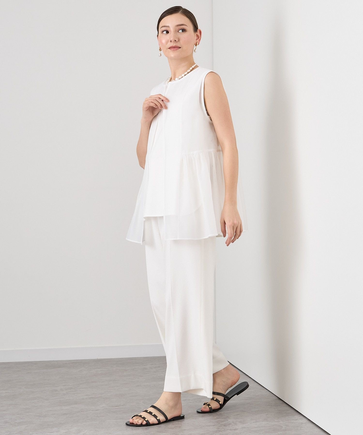 ANAYI｜オーガンペプラムギャザージレ | Rakuten Fashion(楽天