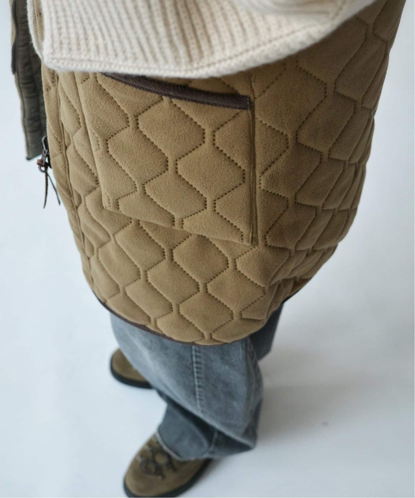 journal standard luxe｜【ARMEN 】 HIGH-NECK REVERSIBLE LONG VEST