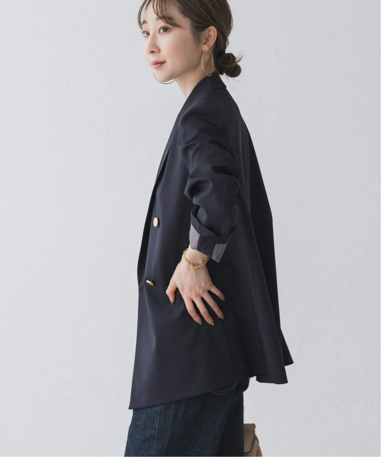 NOBLE｜エステルツイルピークドラペルジャケット | Rakuten Fashion