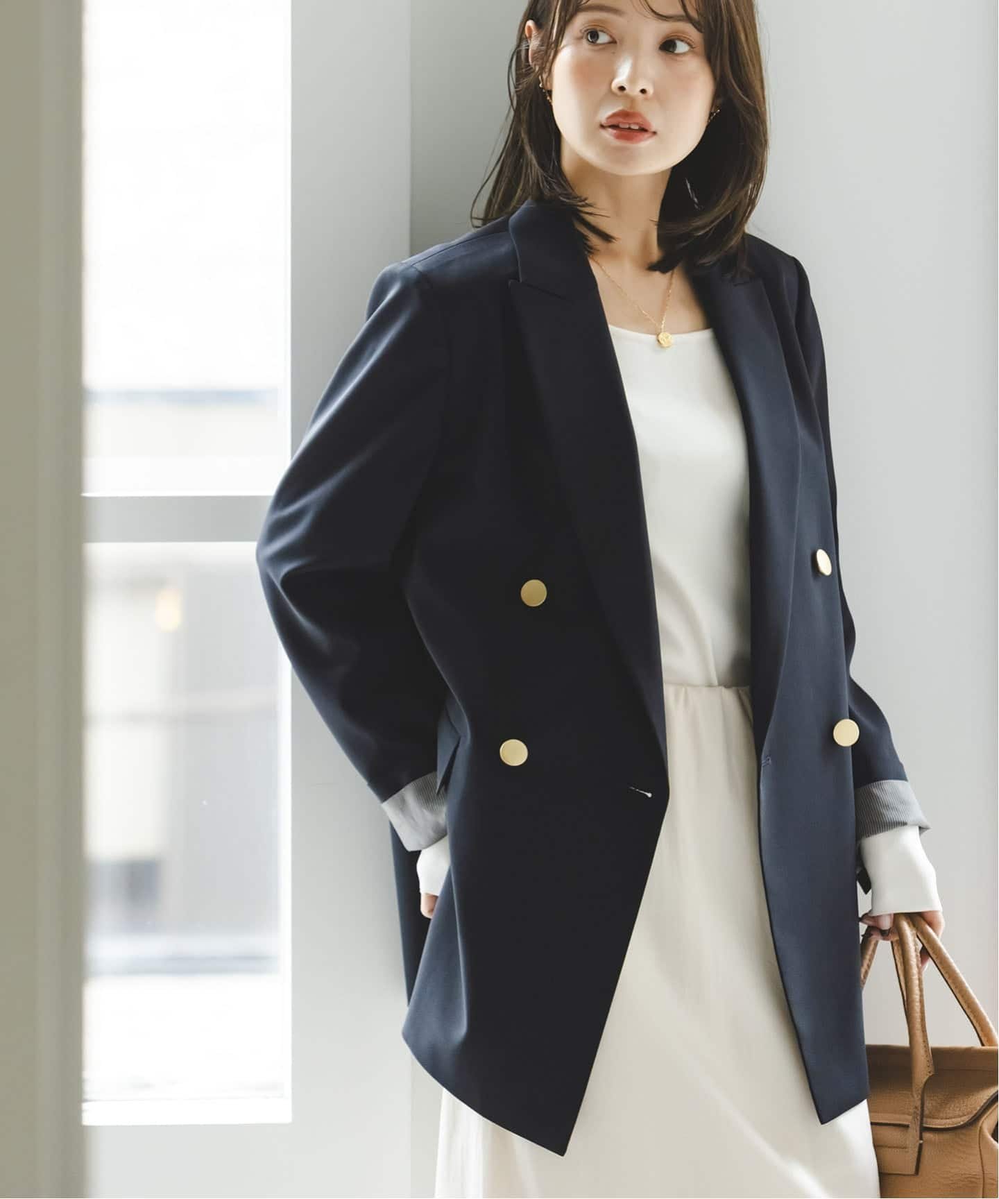 NOBLE｜エステルツイルピークドラペルジャケット | Rakuten Fashion