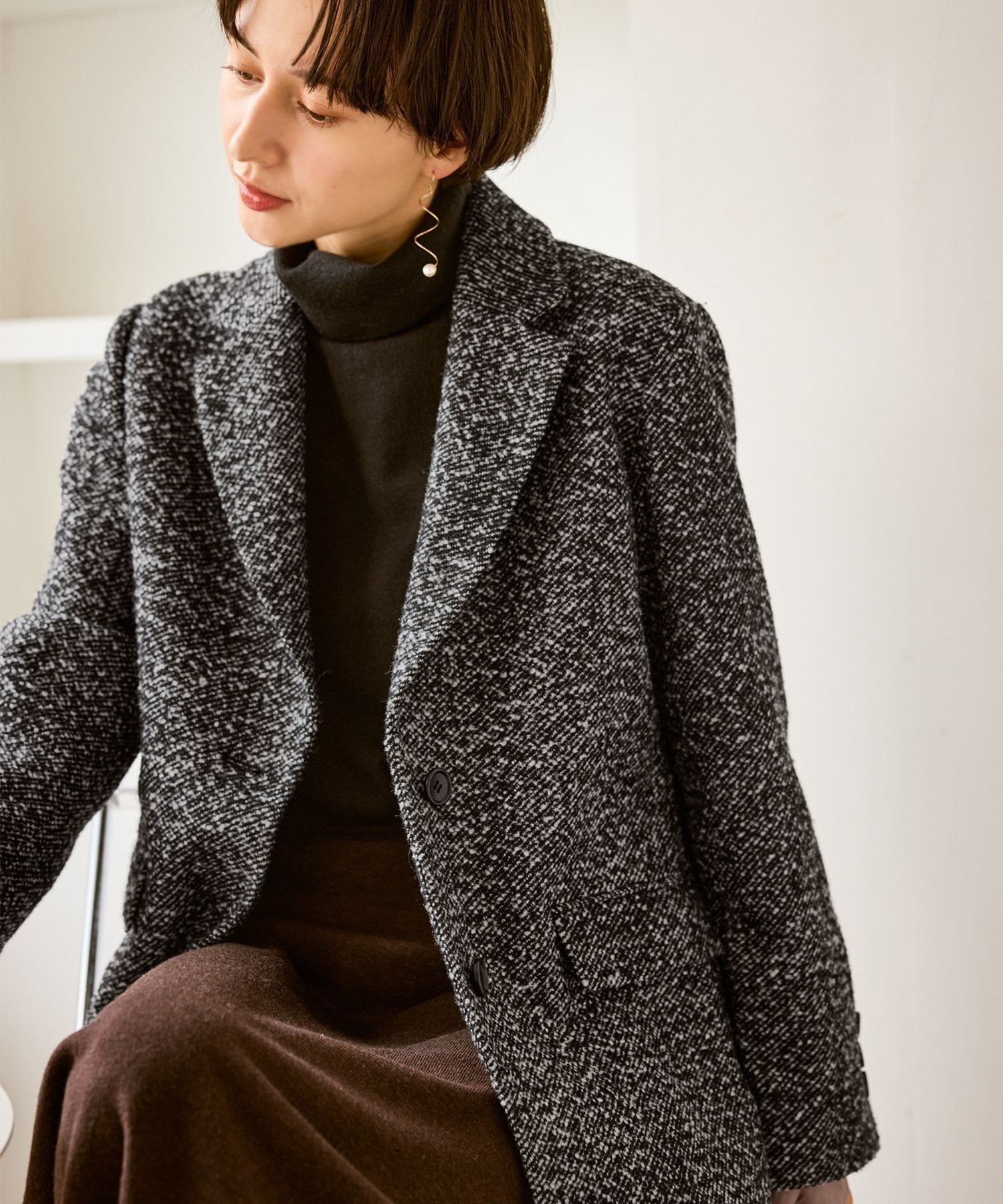 ROPE' PICNIC｜ネップツイードテーラードジャコット | Rakuten Fashion