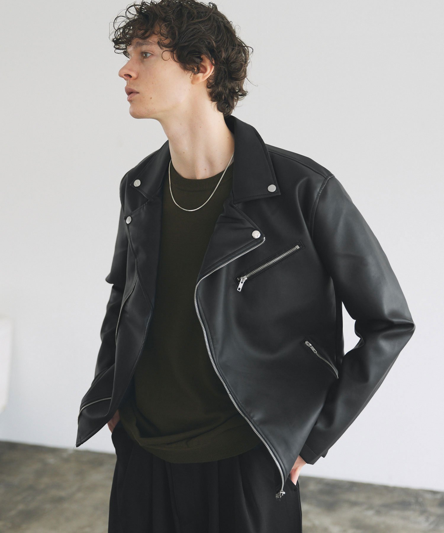 THE CASUAL｜PUレザーダブルライダースジャケット | Rakuten Fashion
