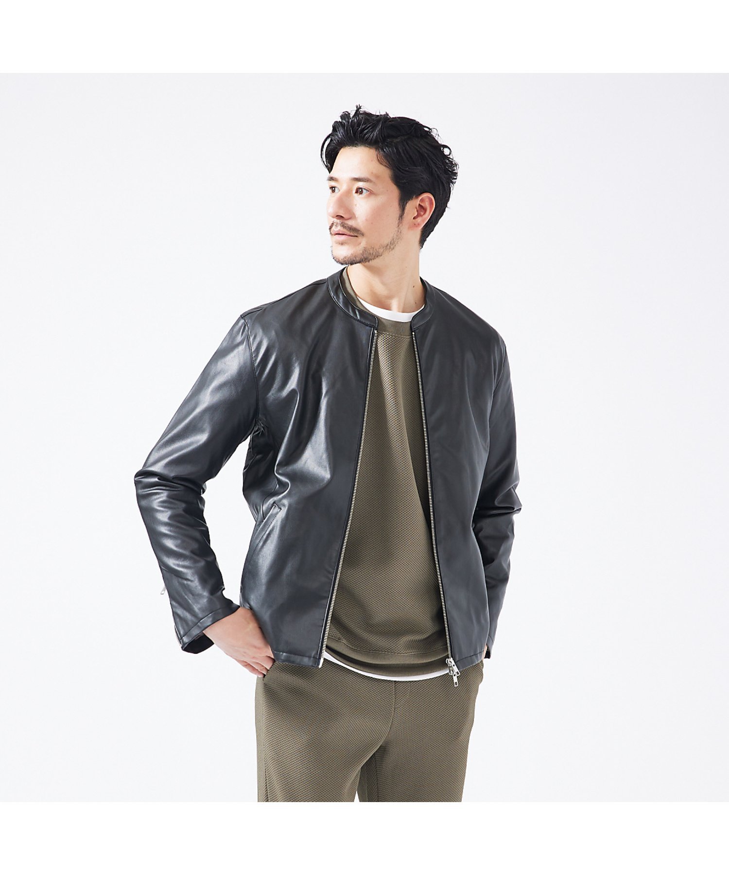 ABAHOUSE｜【定番】ネオレザー シングル ライダース | Rakuten Fashion