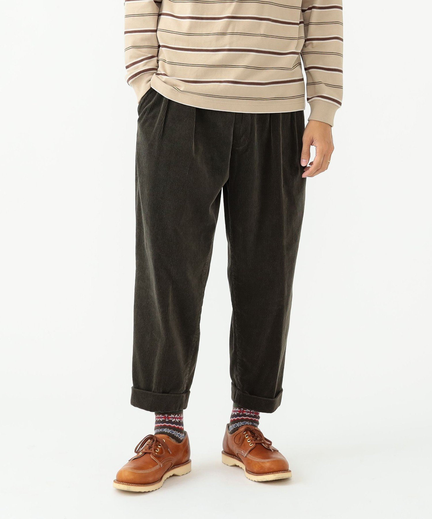 BEAMS MEN｜BEAMS PLUS / 2プリーツ コーデュロイ トラウザーズ
