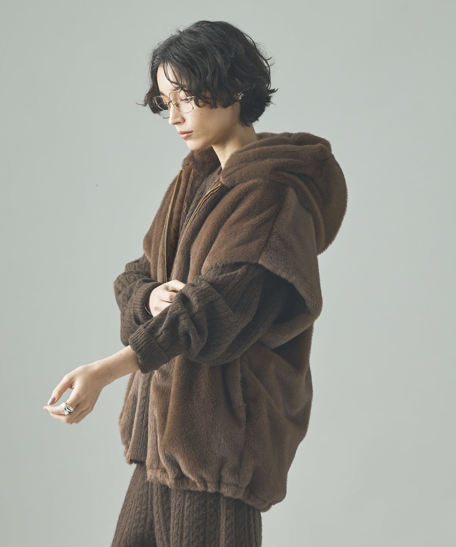 Curensology｜ファーフーディーベスト | Rakuten Fashion(楽天