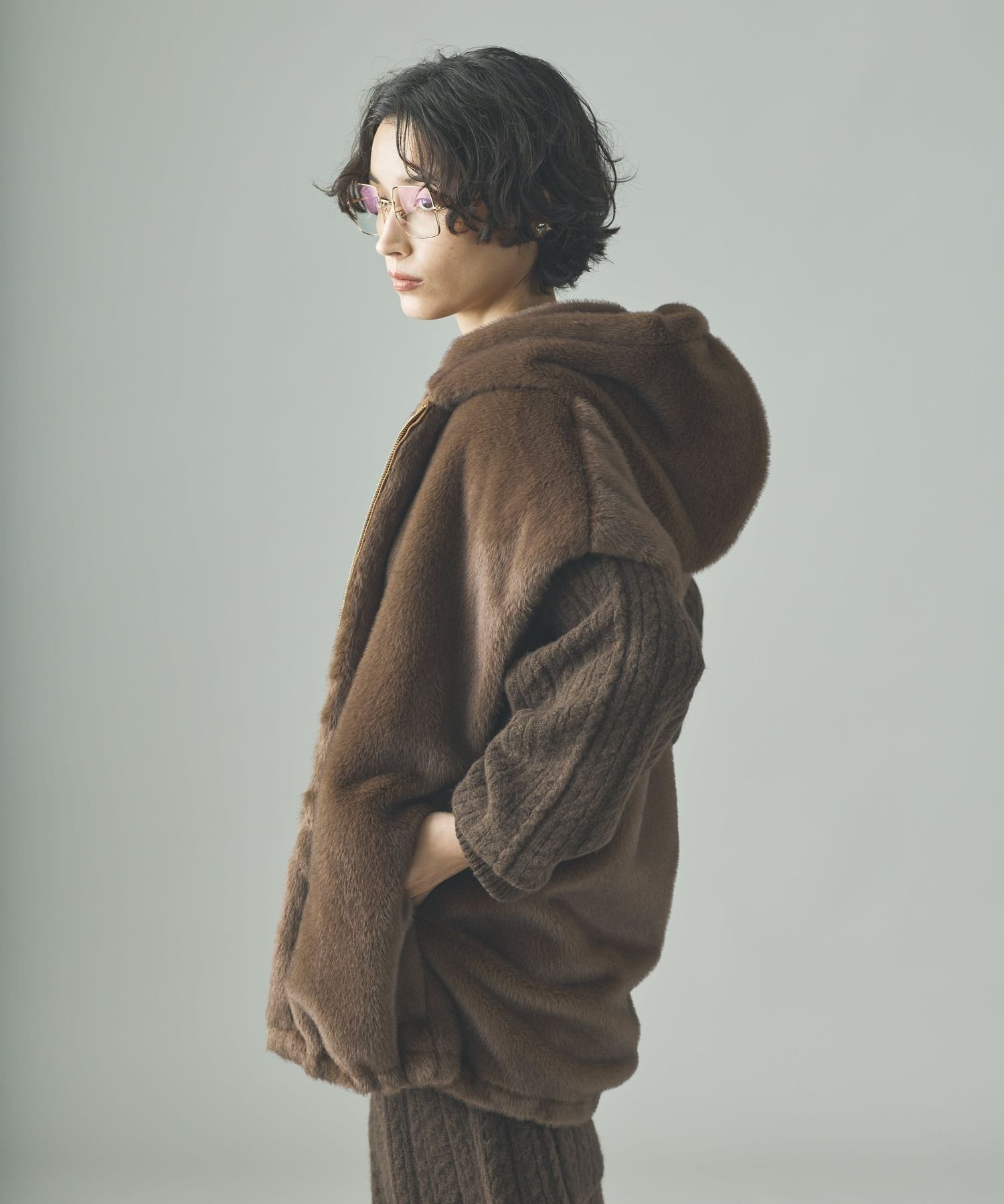 Curensology｜ファーフーディーベスト | Rakuten Fashion(楽天