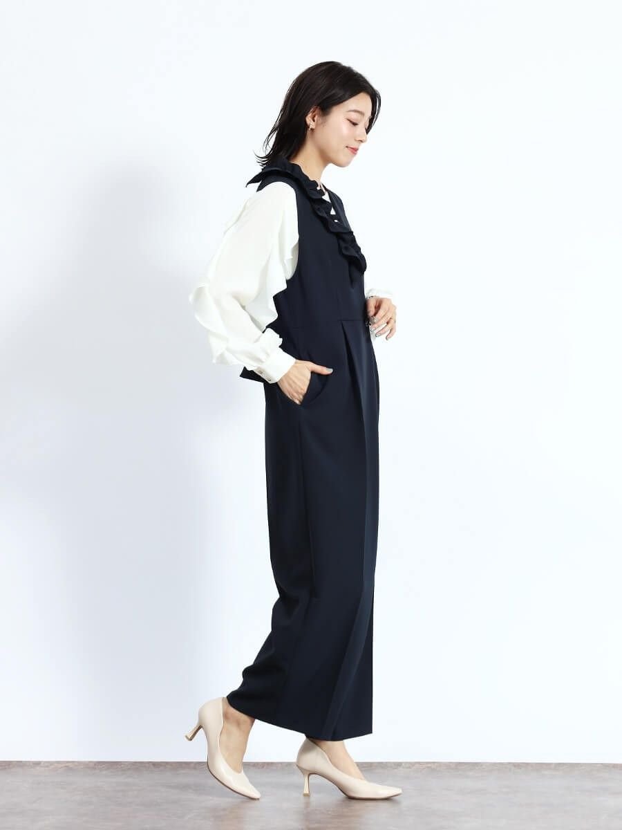 Vin｜アシンメトリーフリルオールインワン | Rakuten Fashion(楽天