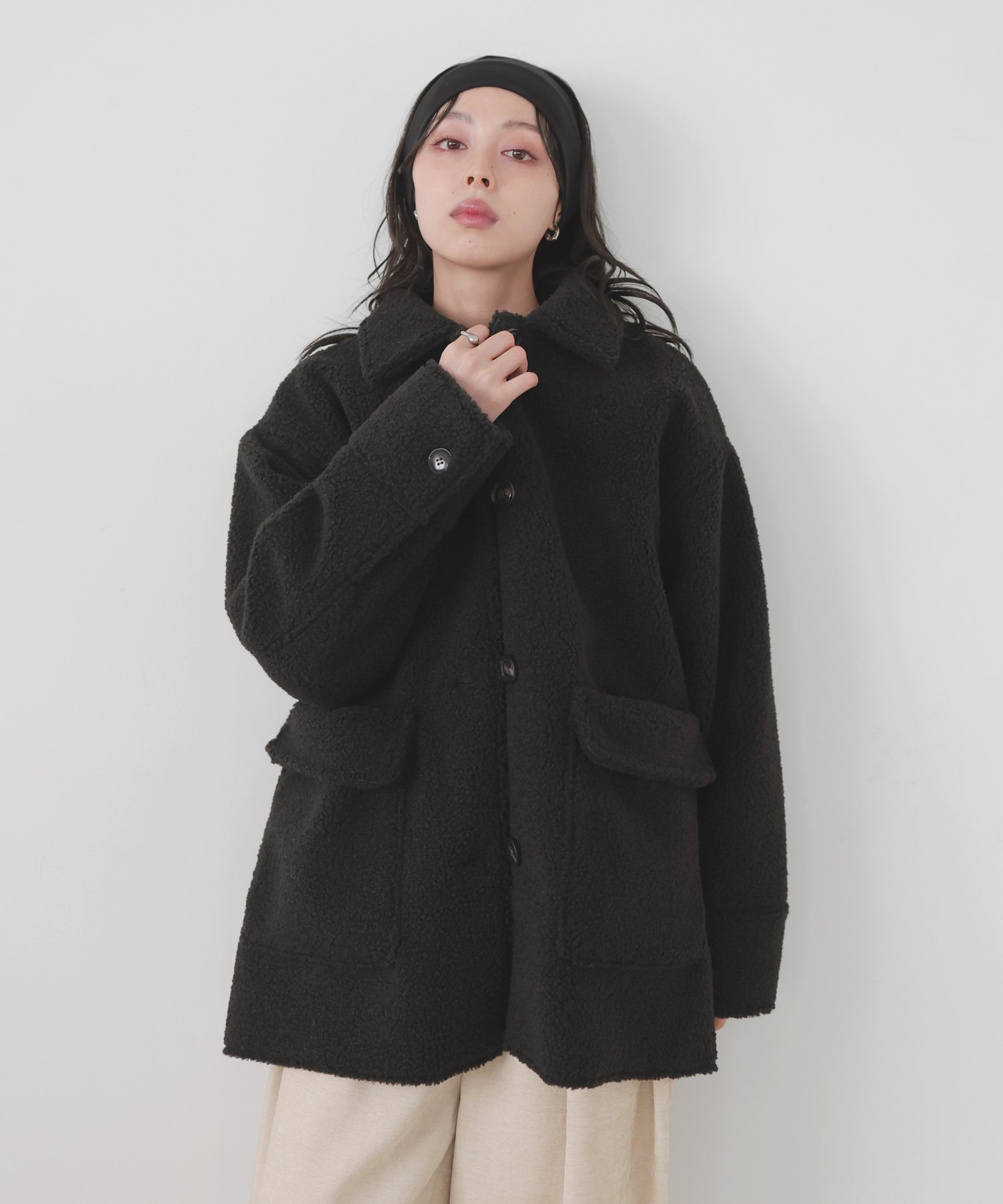 LIAN｜ボアムートンステンカラーコート | Rakuten Fashion(楽天