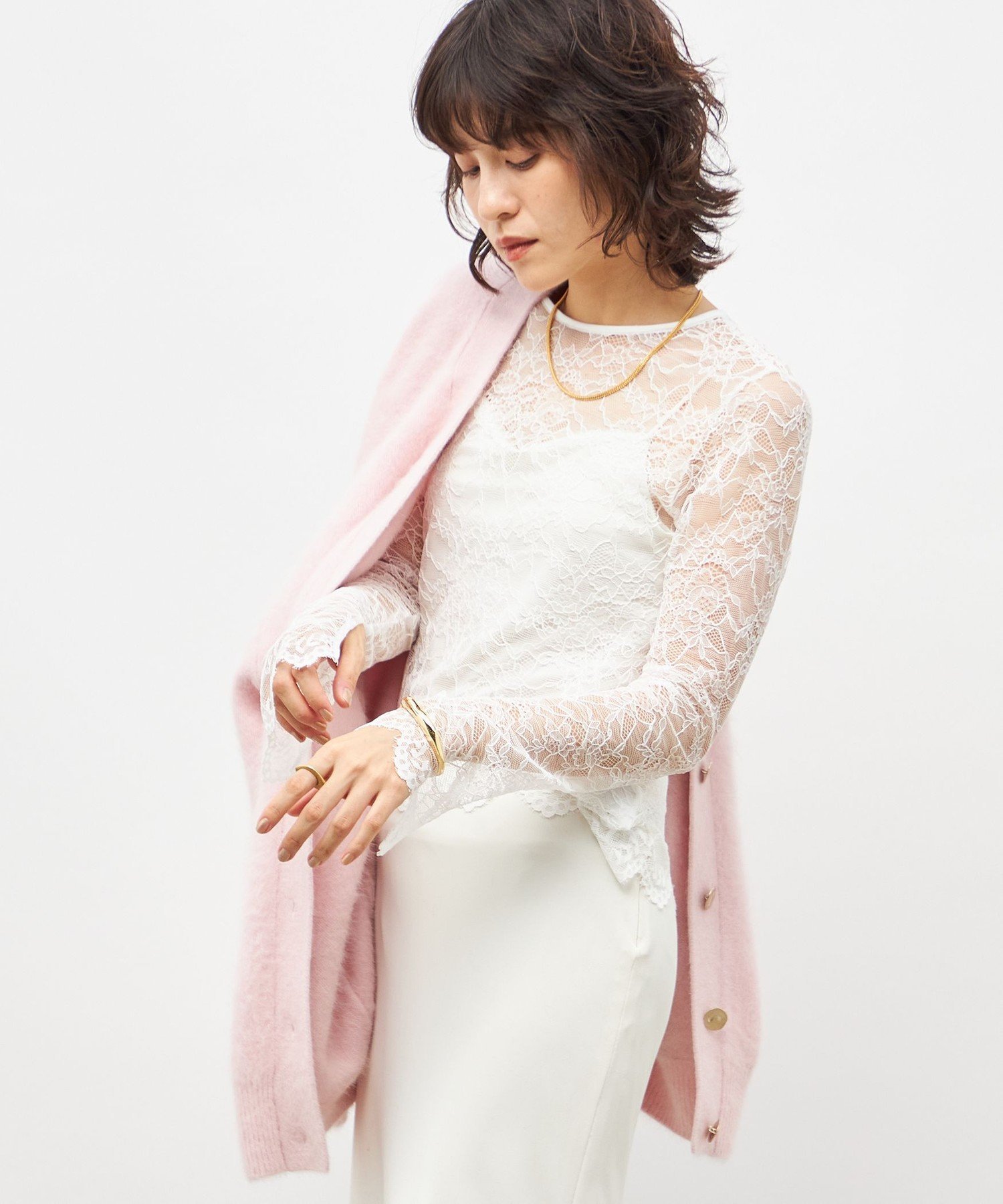 NOLLEY'S｜ウォッシャブルラッセルレースTブラウス | Rakuten Fashion